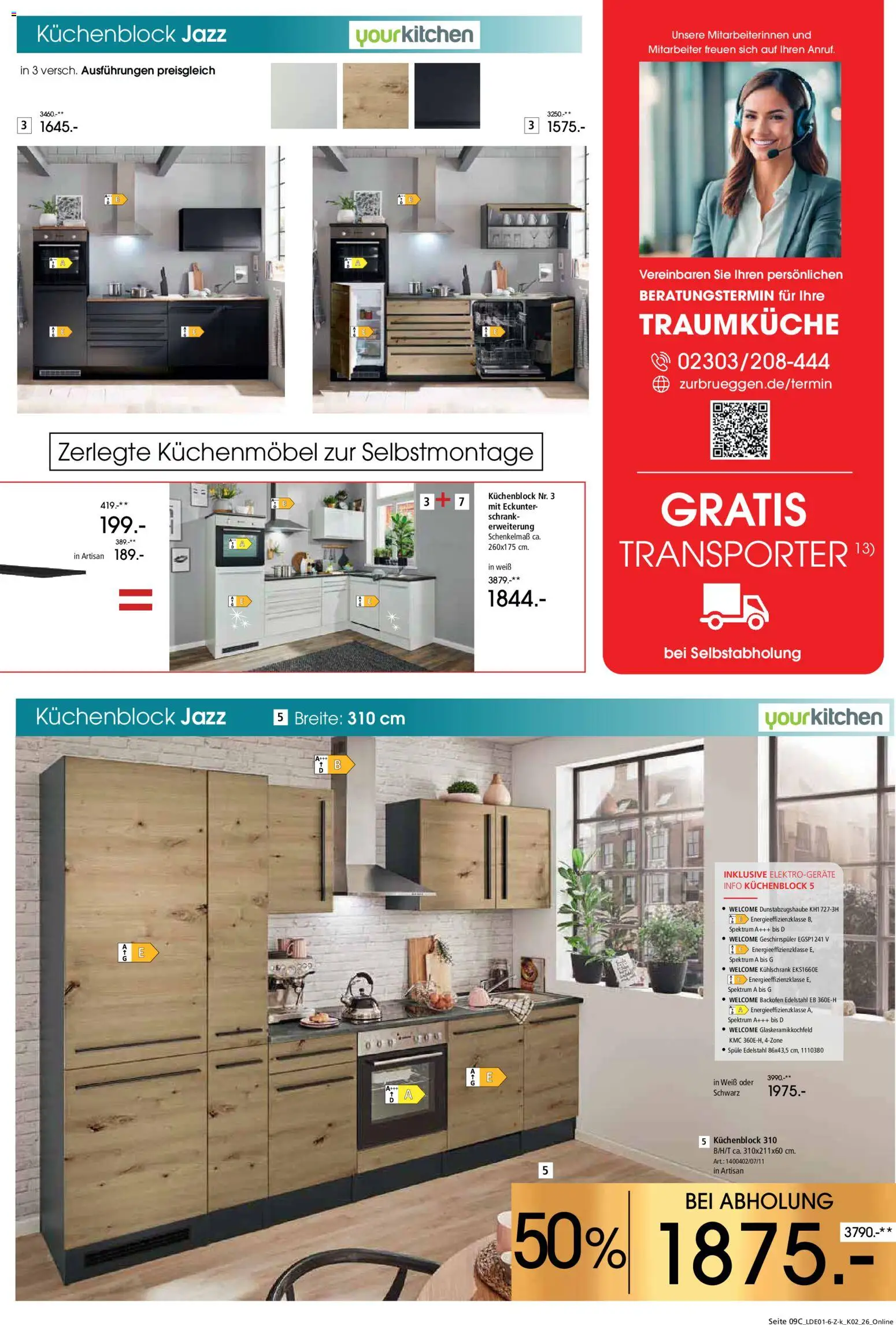 Zurbrüggen Küchen für Ihr Zuhause – gültig ab 17.01.2026 | Seite: 15 | Produkte: Geschirrspüler, Schrank, Kühlschrank, Backofen