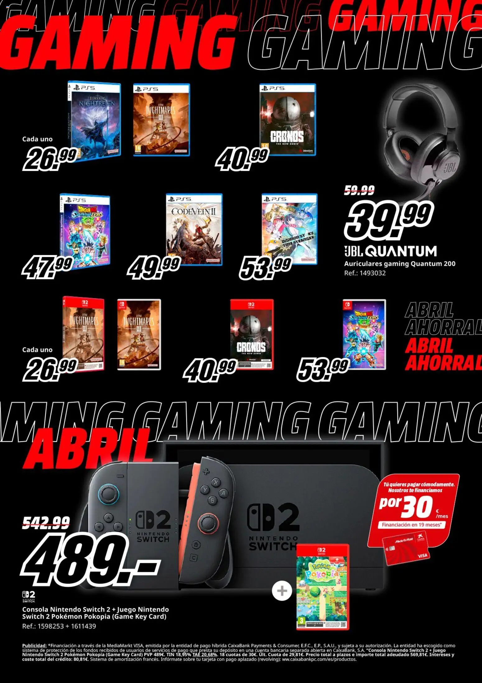 Media Markt folleto │ válido desde el 23.04.2026 | Página: 35 | Productos: Consola Nintendo, Consola, Nintendo, Auriculares