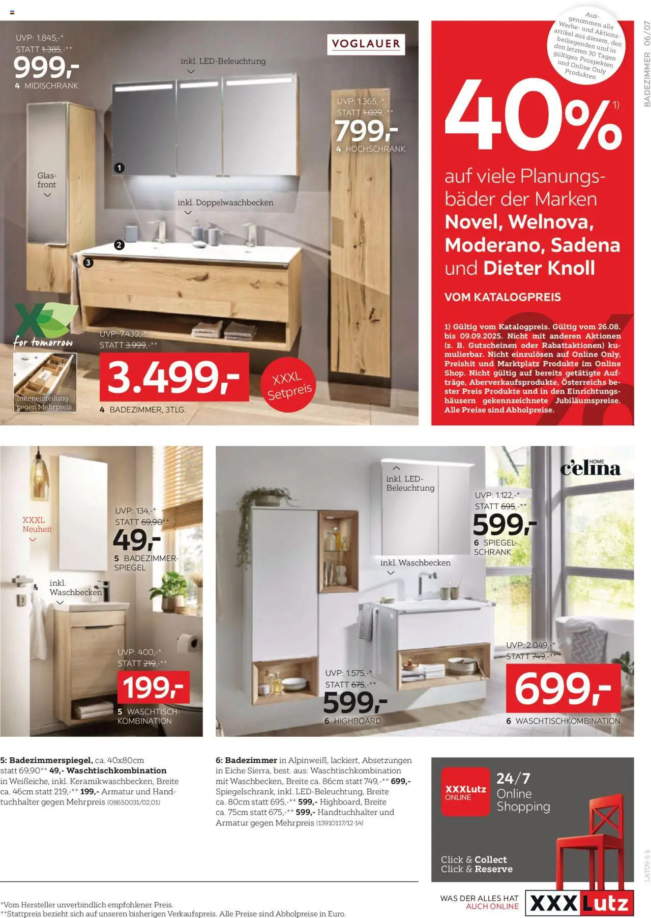 XXXLutz Küchen Nolte gültig ab 26.08.2025 | Seite: 7 | Produkte: Schrank, Waschbecken, Spiegel