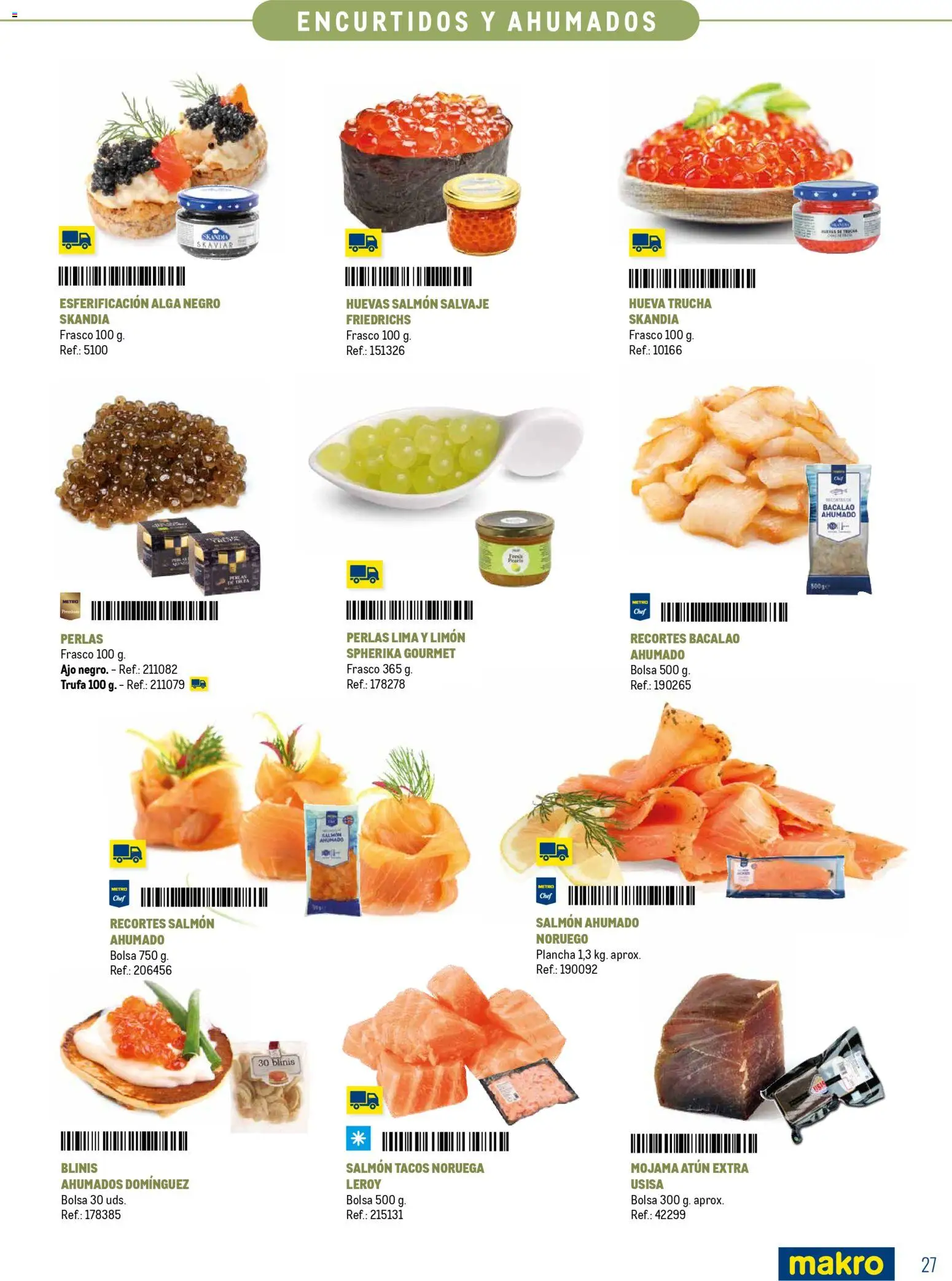 Makro Especial Catering Canarias │ válido desde el 16.03.2026 | Página: 27 | Productos: Lima, Tacos, Salmón ahumado, Plancha