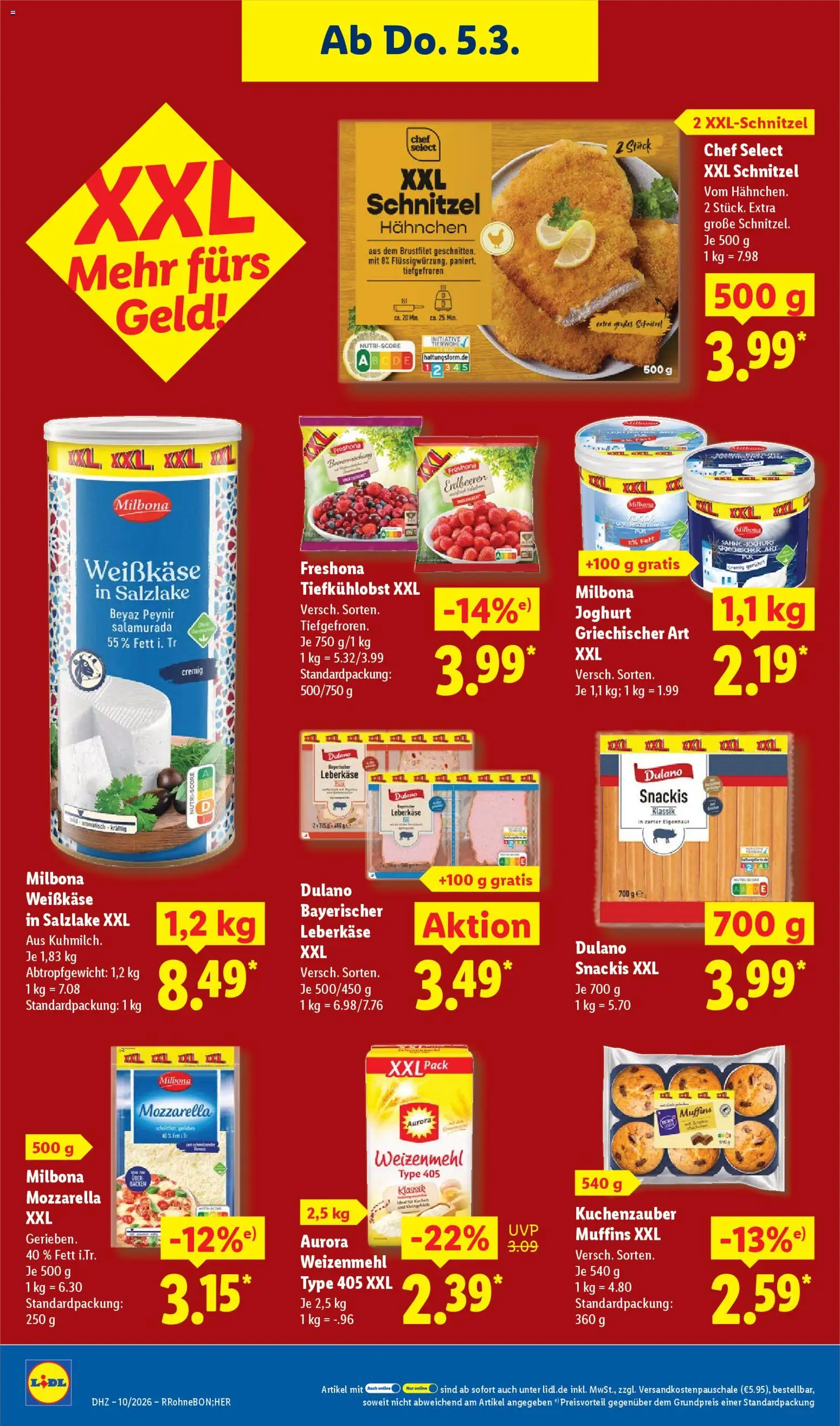 Lidl Prospekt Düsseldorf – gültig ab 02.03.2026 | Seite: 66 | Produkte: Hahnchen, Mozzarella, Schnitzel, Erdbeeren