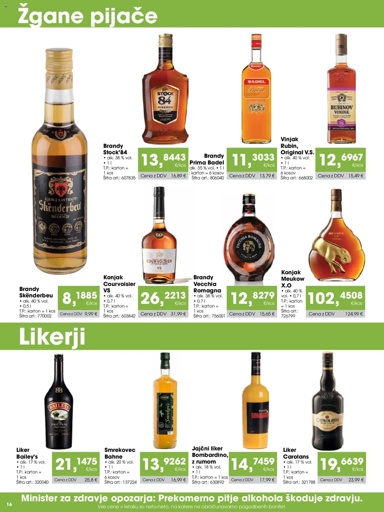 Novi Tuš katalog ponudbe – veljaven od 07.01.2026 | Stran: 16 | Izdelki: Kos, Αγκινάρα