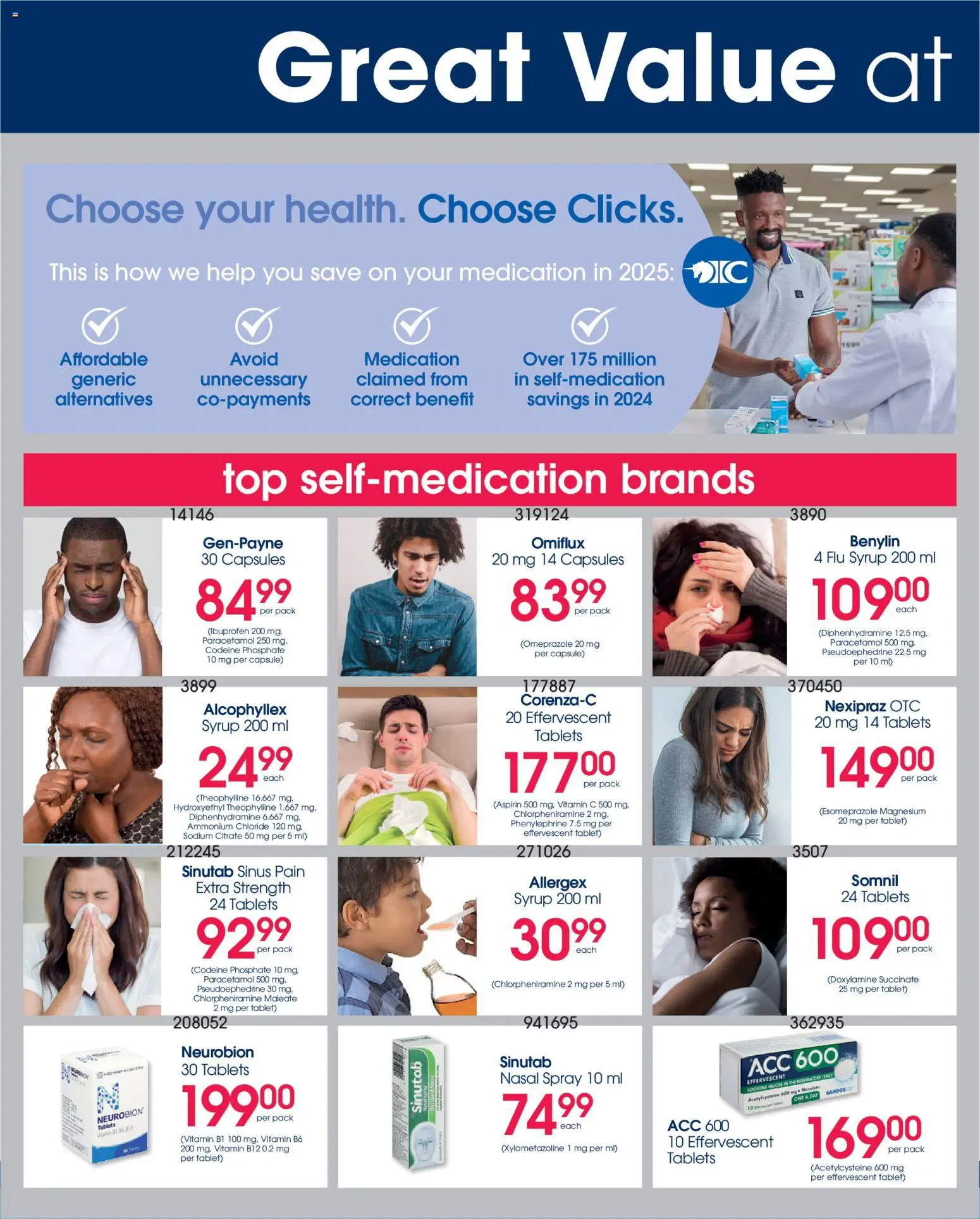New Clicks catalogue – valid from 09.04.2026 | Page: 30 | Products: Tablet, Syrup, Nasal spray