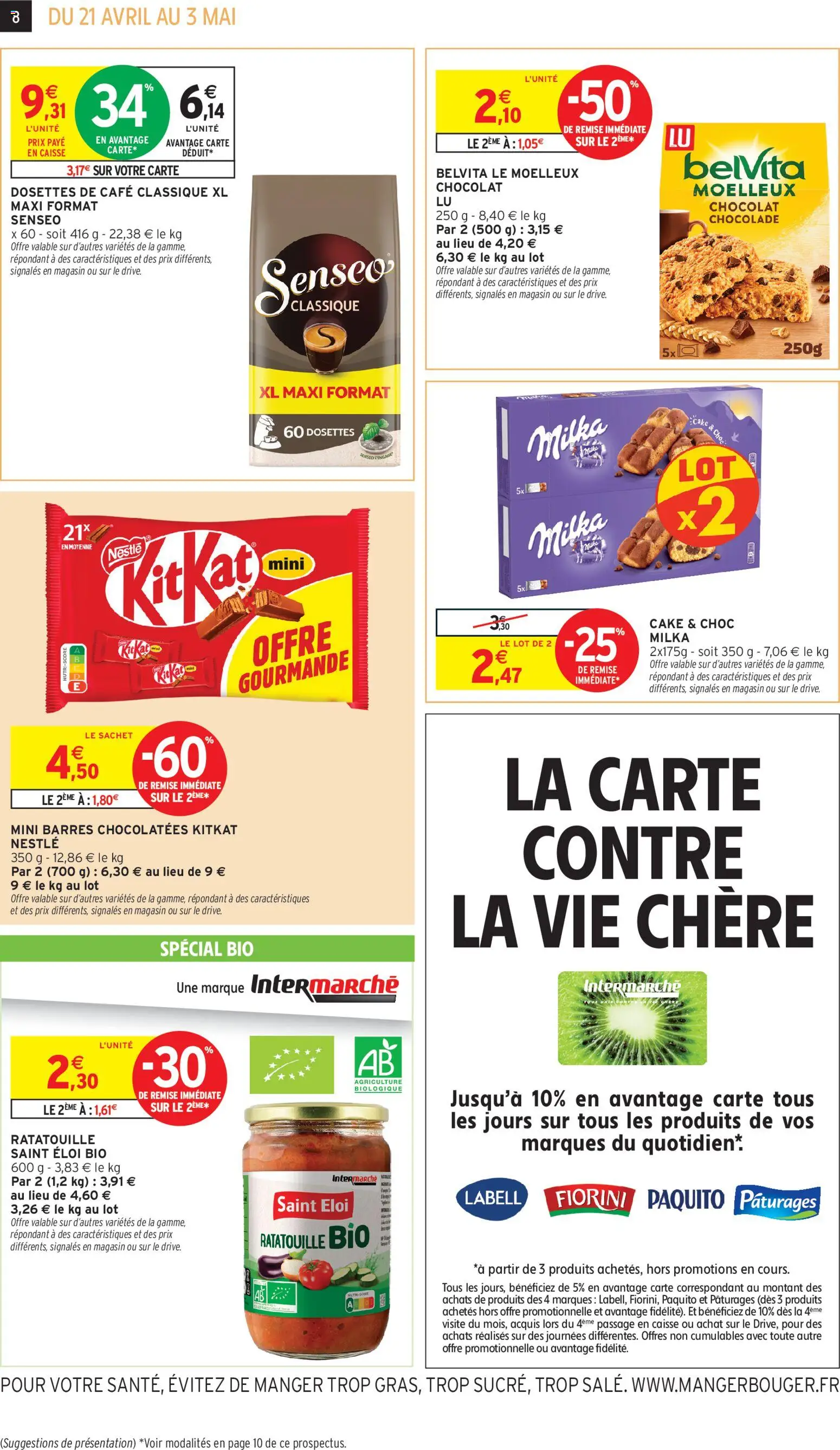 {H1} | Page: 8 | Produits: Senseo, Dosettes de café classique, Café, Chocolat