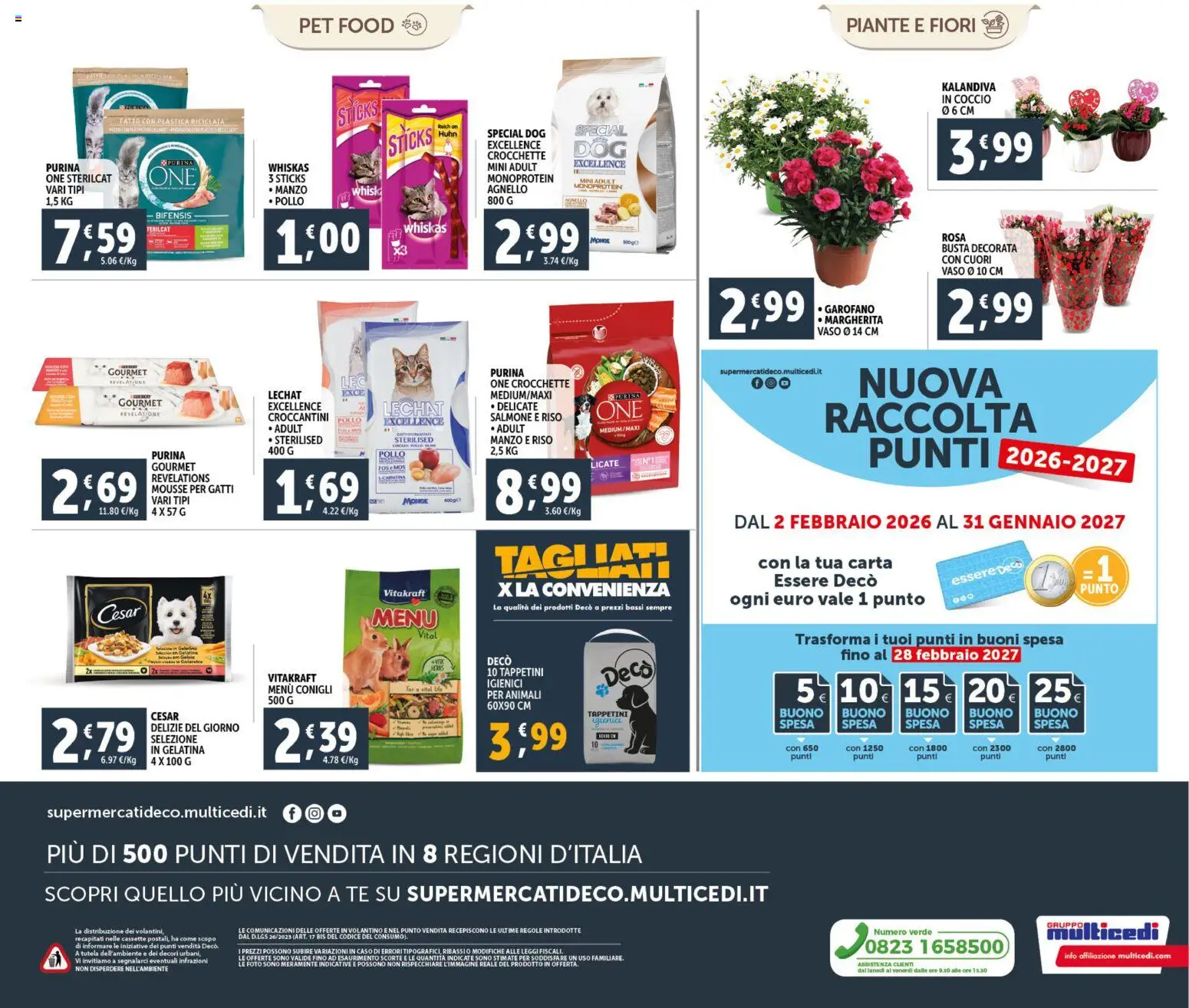 Volantino Decò del 30.01.2026 | Pagina: 20 | Prodotti: Pollo, Salmone, Riso, Crocchette