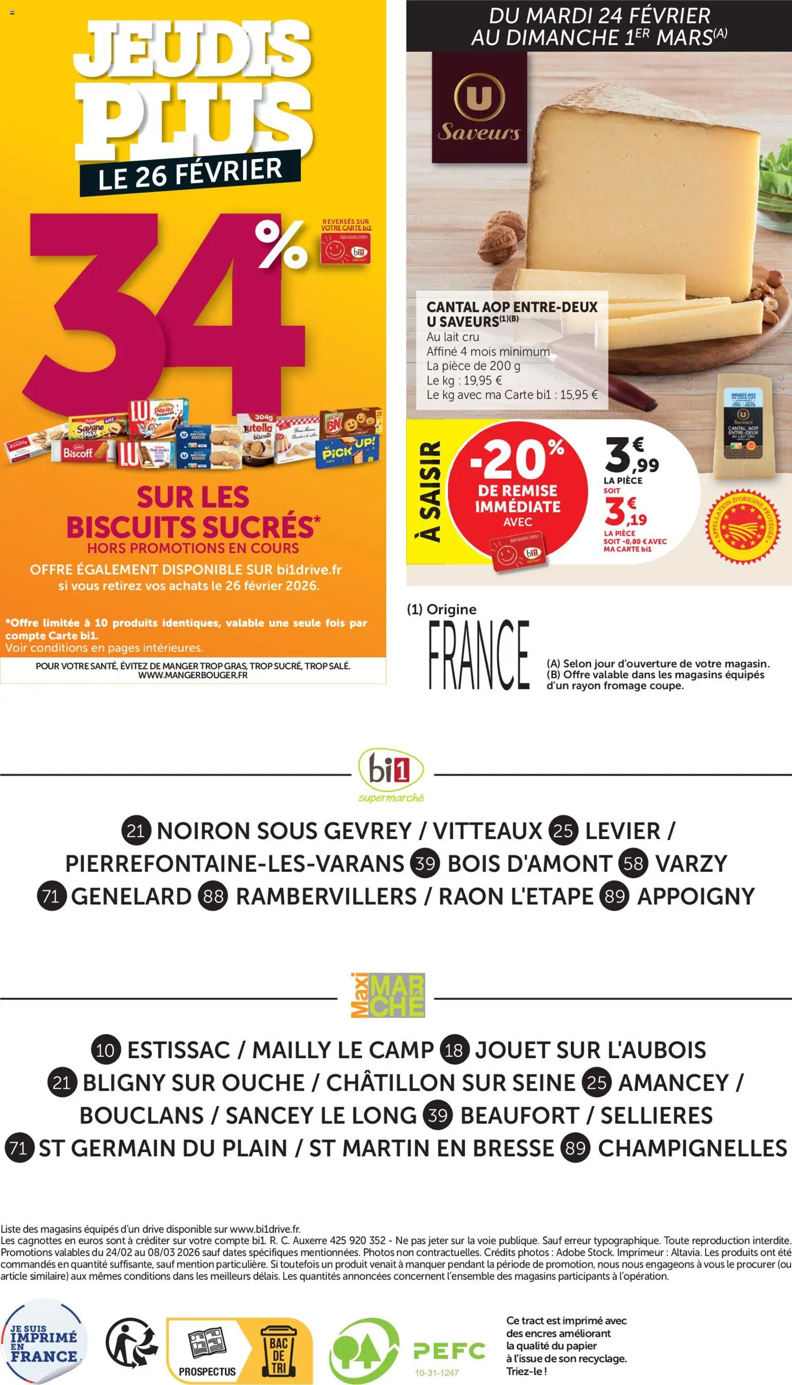 {H1} | Page: 12 | Produits: Beaufort, Lait, Fromage, Biscuits