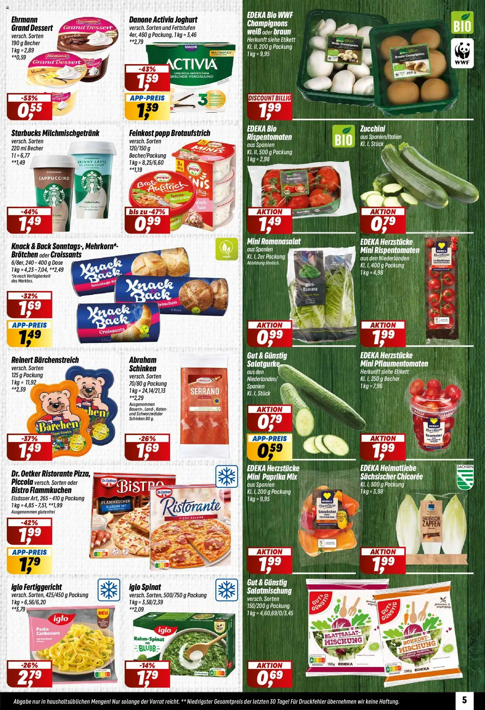 Simmel Prospekt 	 – gültig ab 17.11.2025 | Seite: 5 | Produkte: Danone activia, Champignons, Brot, Salat