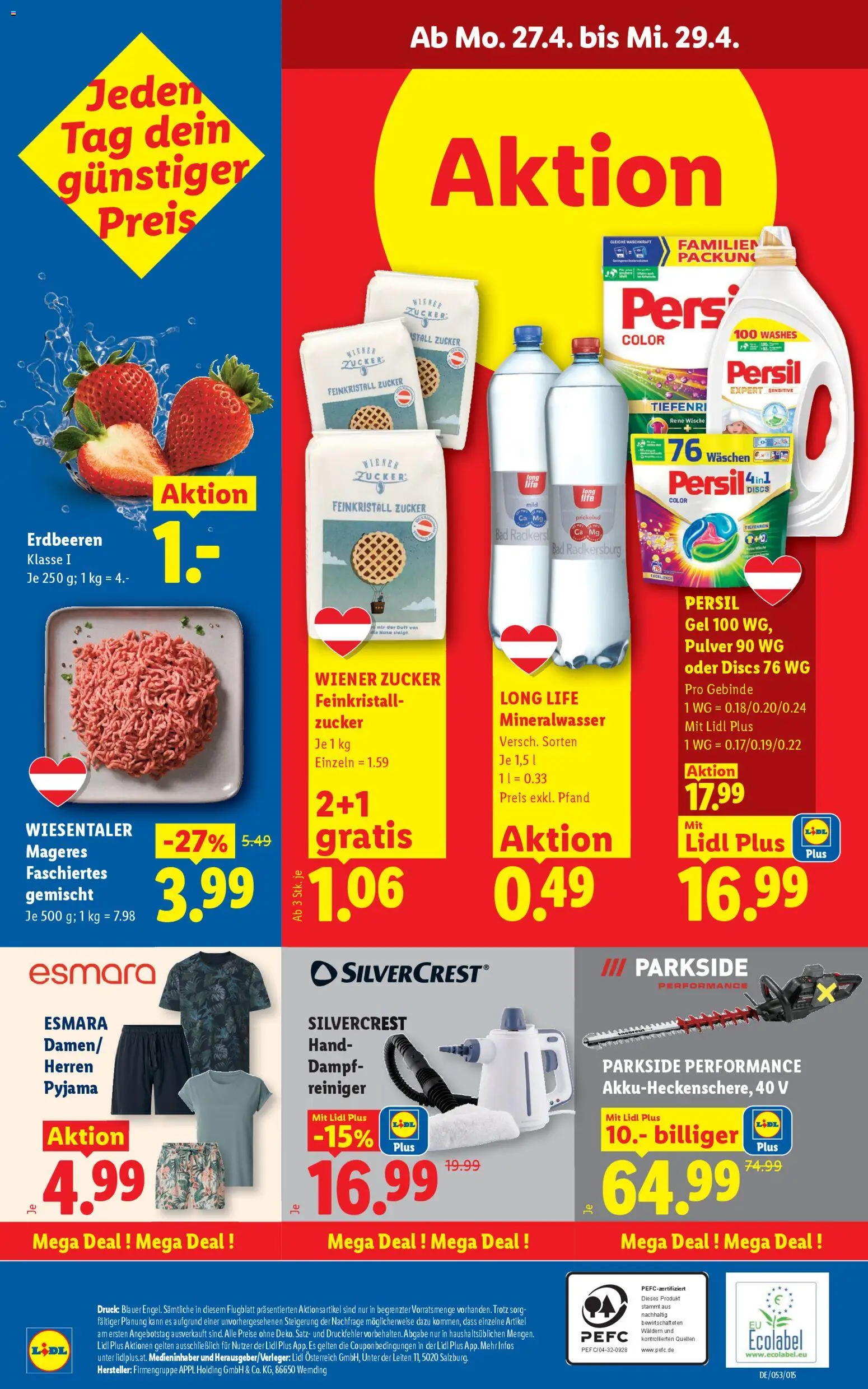 Lidl - Flugblatt gültig ab 23.04.2026 | Seite: 34 | Produkte: Erdbeeren, Pyjama, Zucker, Bad