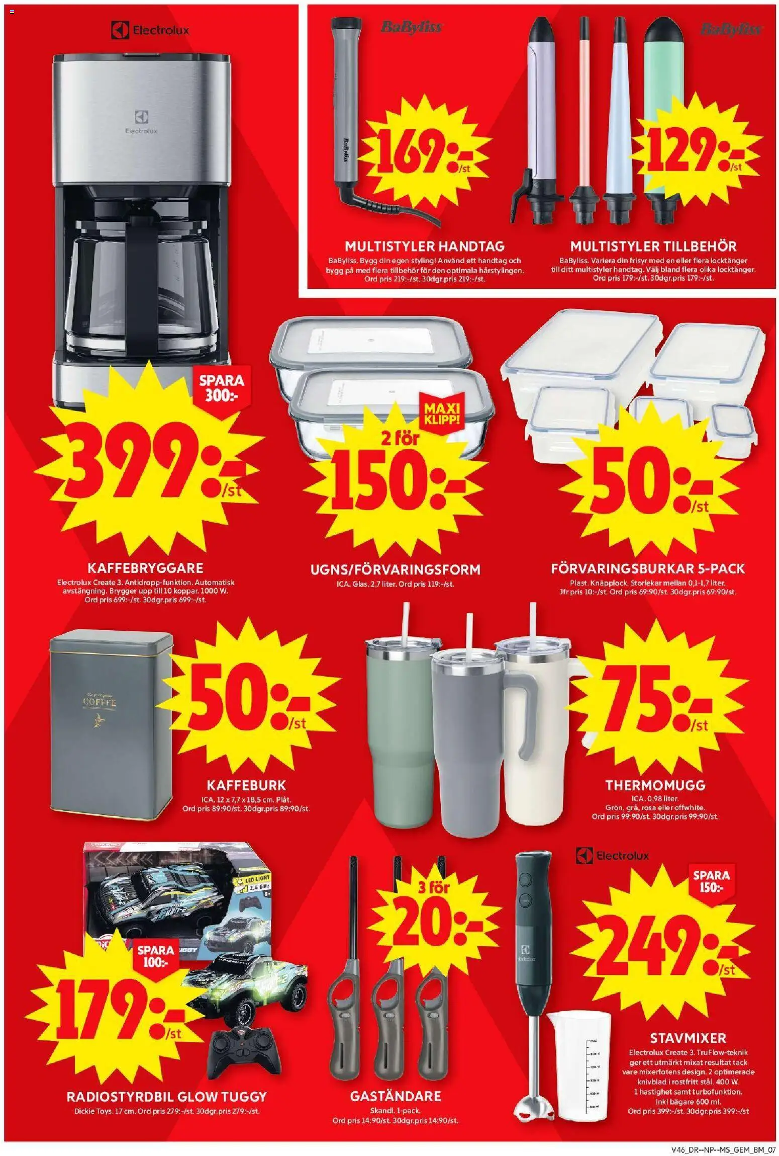 ICA Maxi reklamblad aktuell från 10.11.2025 | Sida: 9 | Produkter: Kaffebryggare, Thermos, Stavmixer, Blender