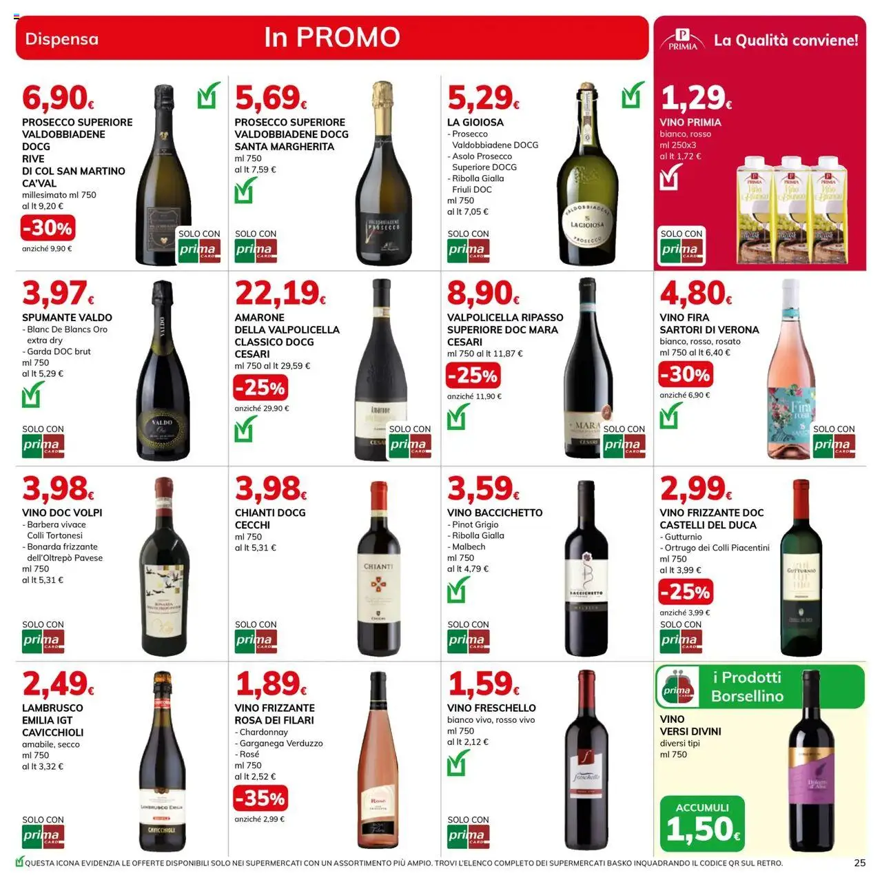 Volantino Basko del 03.06.2025 | Pagina: 25 | Prodotti: Prosecco, Vino, Spumante
