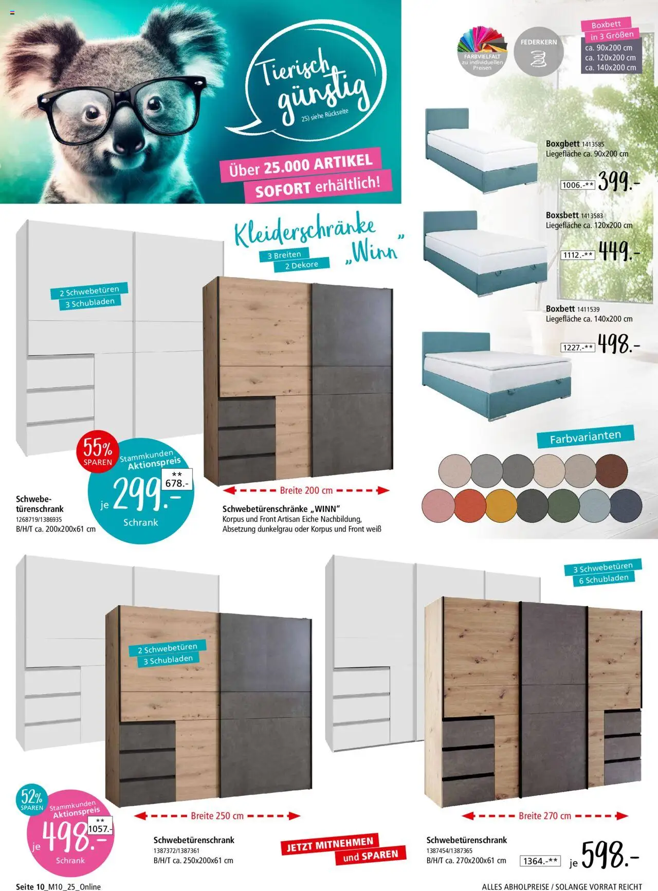 Zurbrüggen - Junges Wohnen - gültig ab dem 09.08.2025 | Seite: 10 | Produkte: Schwebetürenschrank, Schrank