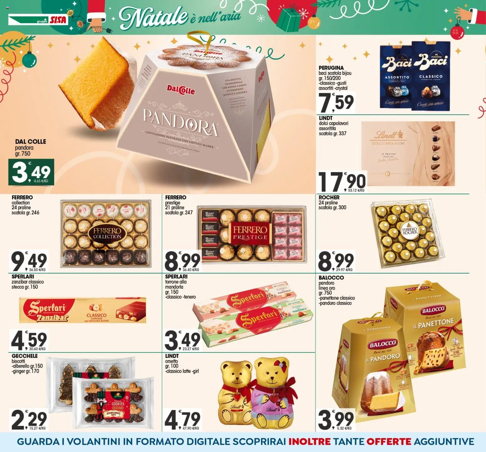 Volantino SISA del 05.12.2025 | Pagina: 2 | Prodotti: Nocciole, Pandoro, Panettone, Scatola