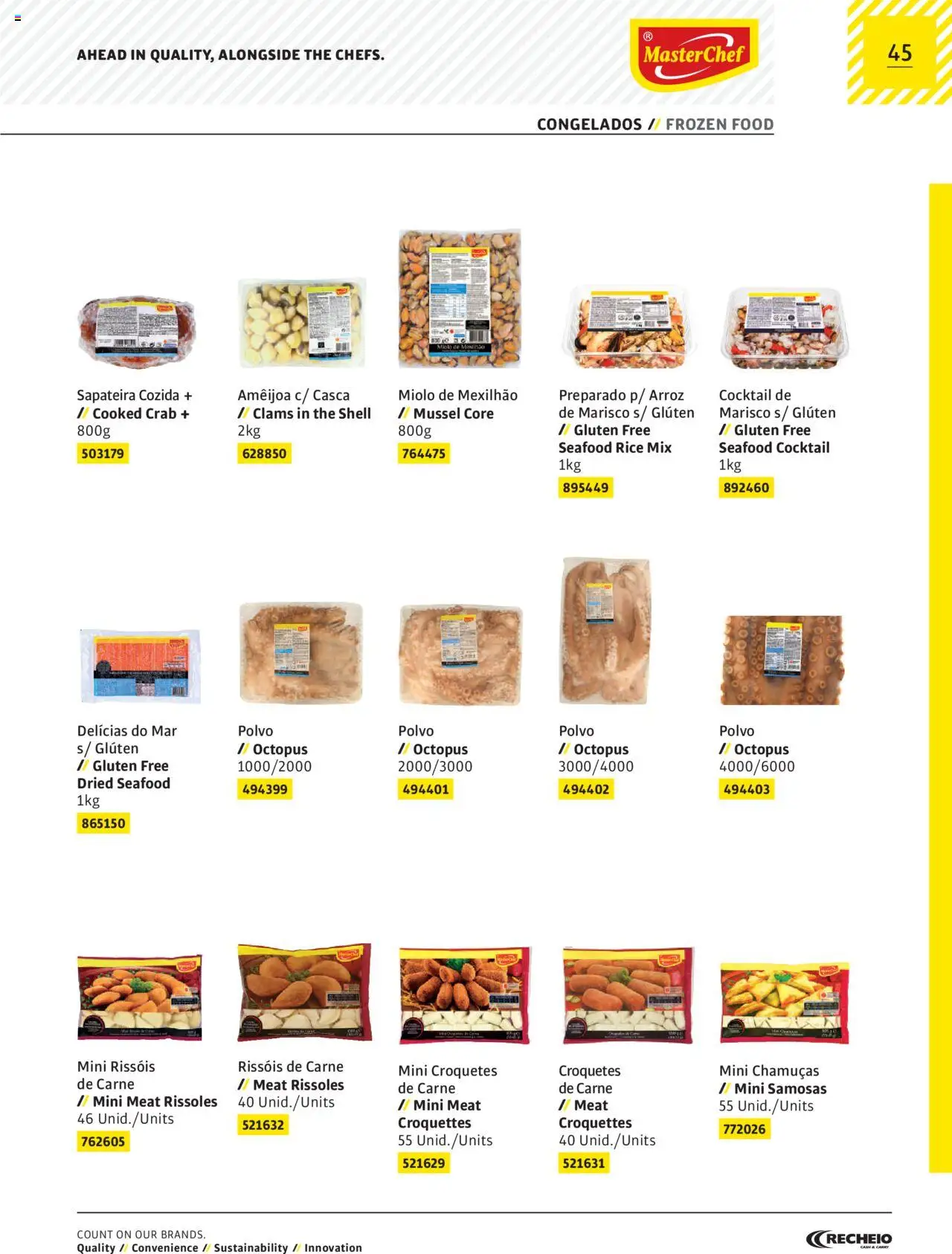 Recheio AS NOSSAS MARCAS │ válido de 19.12.2023 | Página: 45 | Produtos: Polvo, Sapateira, Arroz, Carne