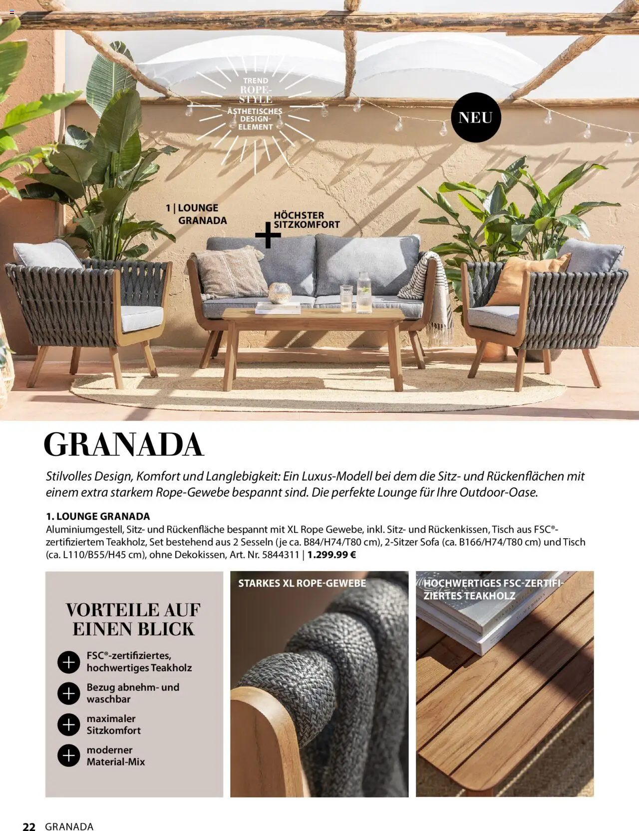 Dehner Gartenmöbel Trends 2025 gültig ab 20.01.2025 | Seite: 22 | Produkte: Sofa, Tisch