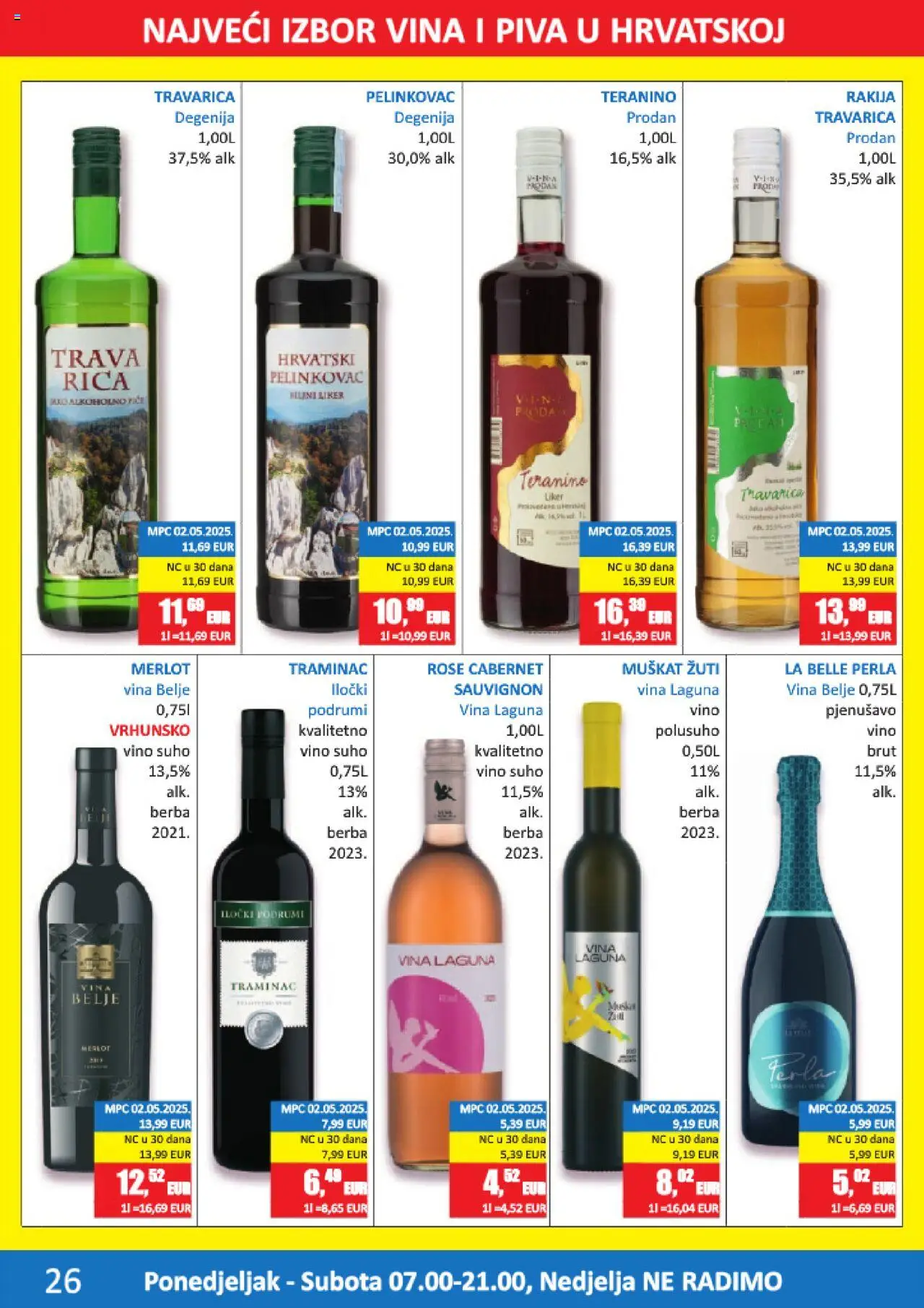 Vrutak katalog | vrijedi od 14.07.2025 | Stranica: 26 | Proizvodi: Pelinkovac, Vino, Liker, Rakija