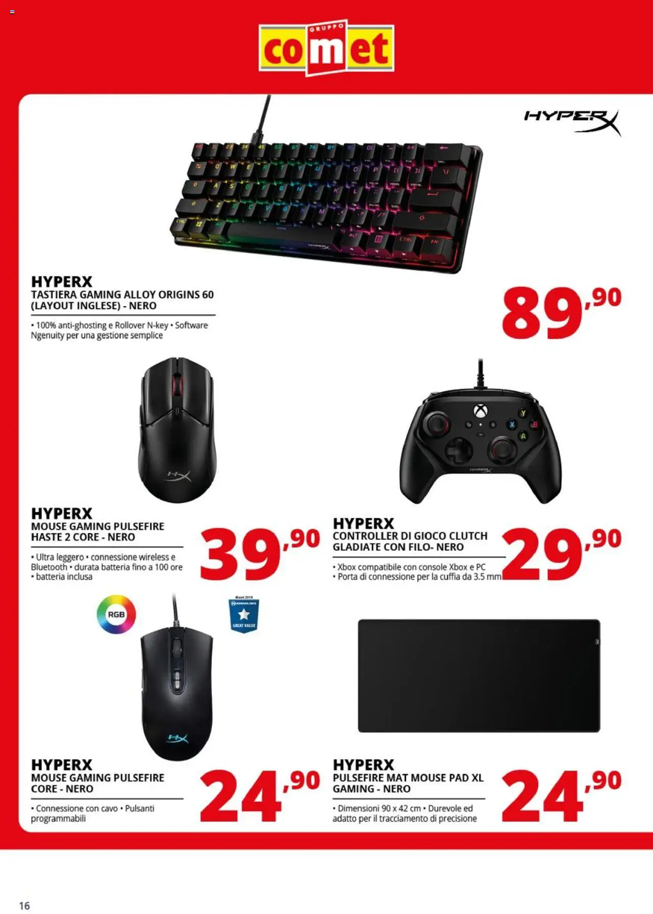 Volantino Comet del 25.08.2025 | Pagina: 16 | Prodotti: Mouse, Cavo, Xbox, Gioco