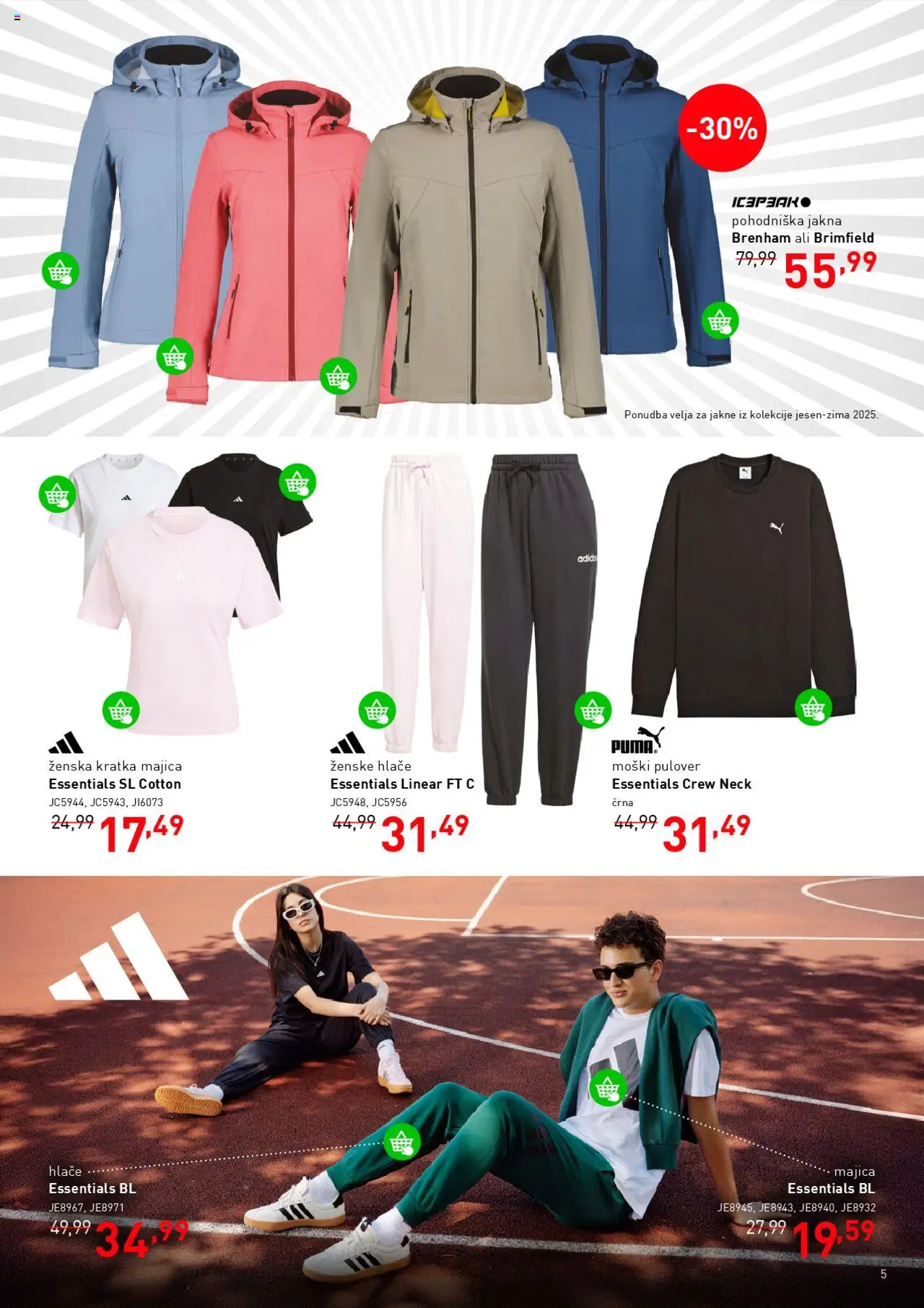 Intersport katalog │ velja od 13.08.2025 | Stran: 5 | Izdelki: Majica, Pulover, Jakna, Hlace
