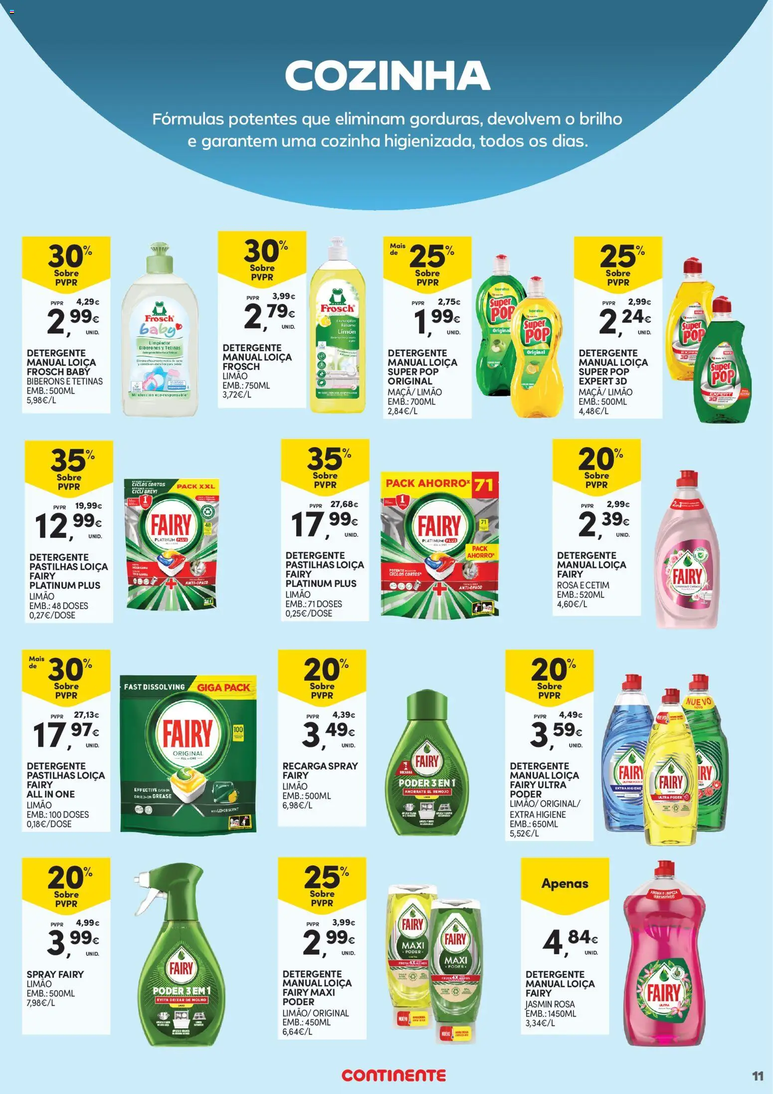 Continente - Açores Limpeza do Lar │ válido de 24.02.2026 | Página: 11 | Produtos: Detergente