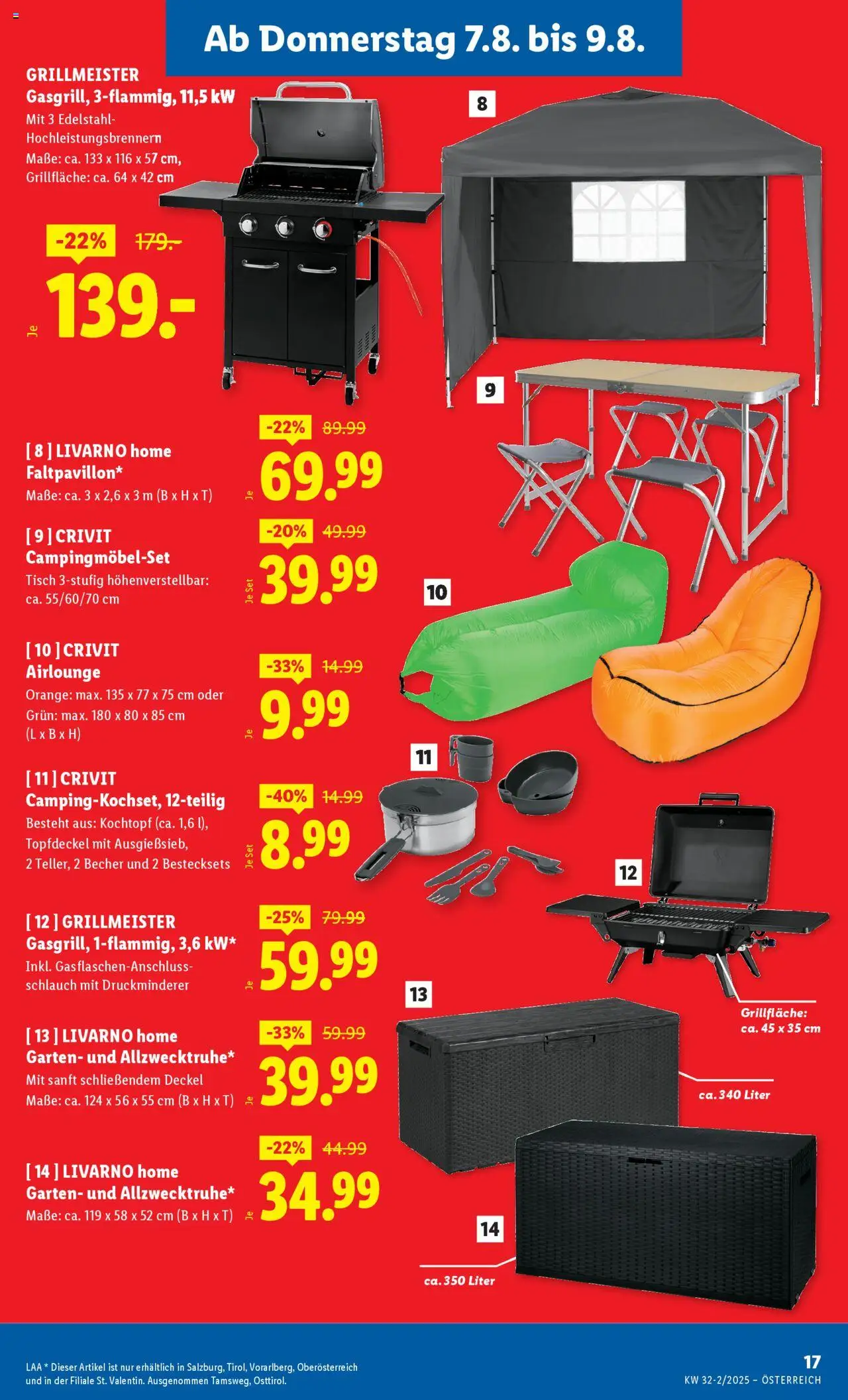 Lidl Flugblatt - Altenmarkt im Pongau, St. Johann im Pongau, Zell am See gültig ab 07.08.2025 | Seite: 19 | Produkte: Tisch