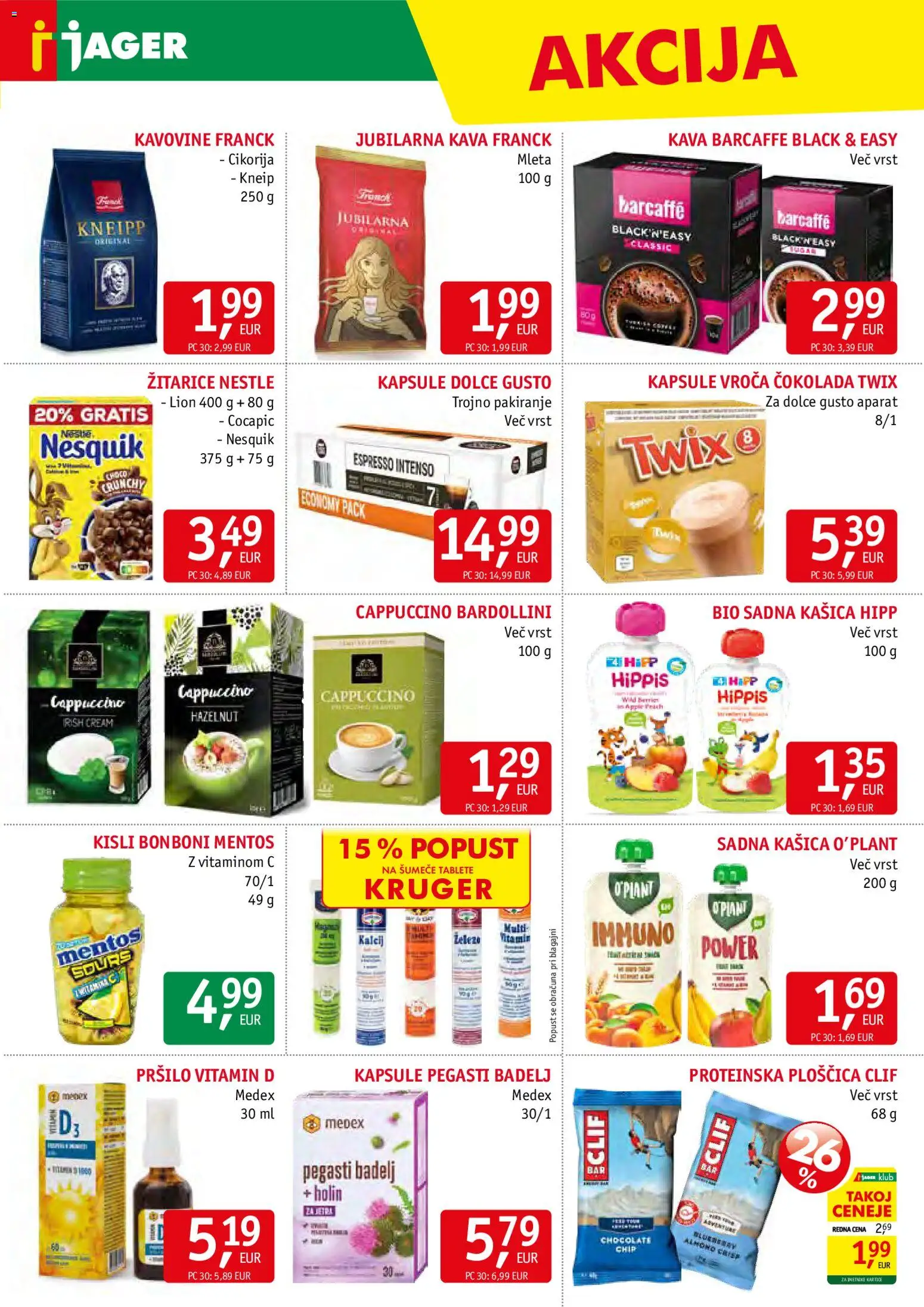 Novi Jager katalog ponudbe – veljaven od 28.01.2026 | Stran: 11 | Izdelki: Bonboni, Kava, Cokolada