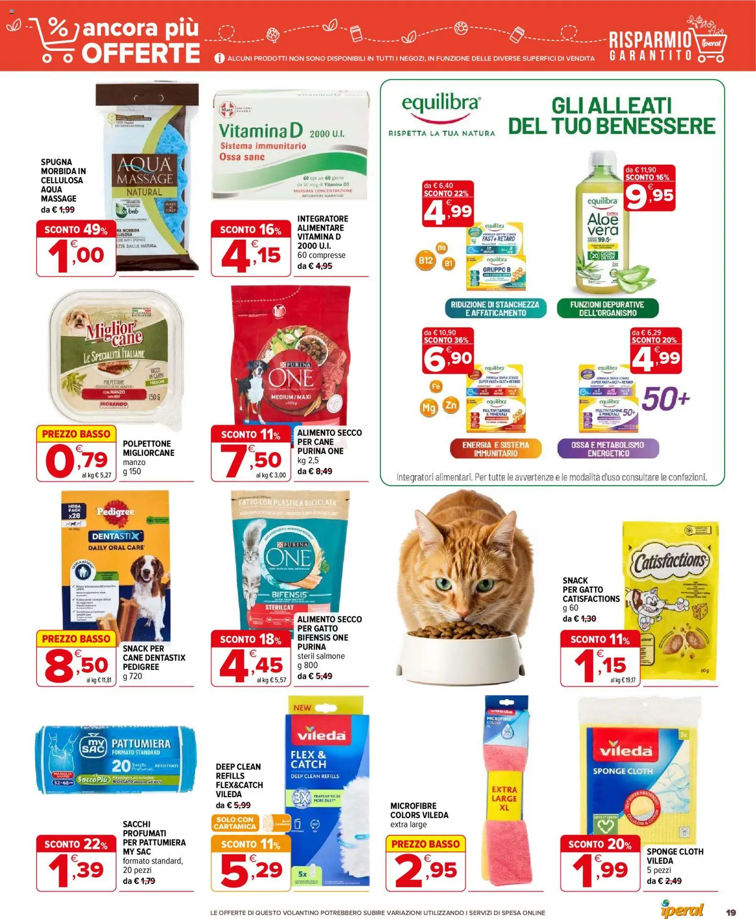 Volantino Iperal del 21.01.2026 | Pagina: 19 | Prodotti: Spugna, Salmone, Manzo, Pattumiera