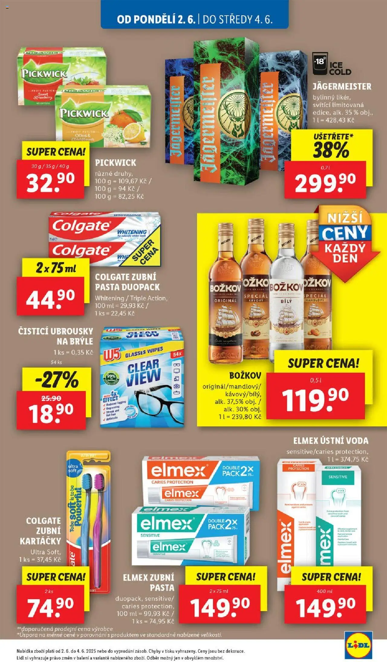 Lidl leták od 02.06.2025 | Strana: 23 | Produkty: Zubní pasta, Brýle, Ubrousky, Božkov