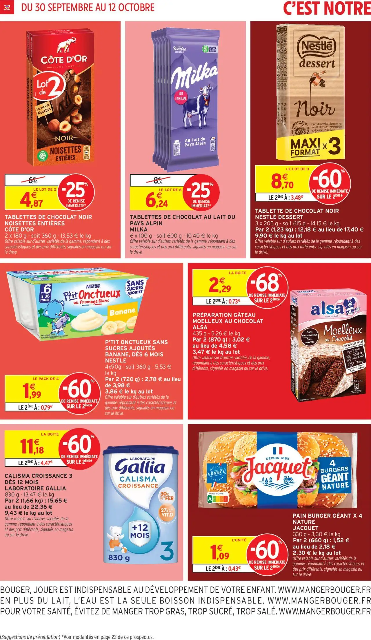 {H1} | Page: 32 | Produits: Sucre, Tablettes de chocolat, Lait, Œufs