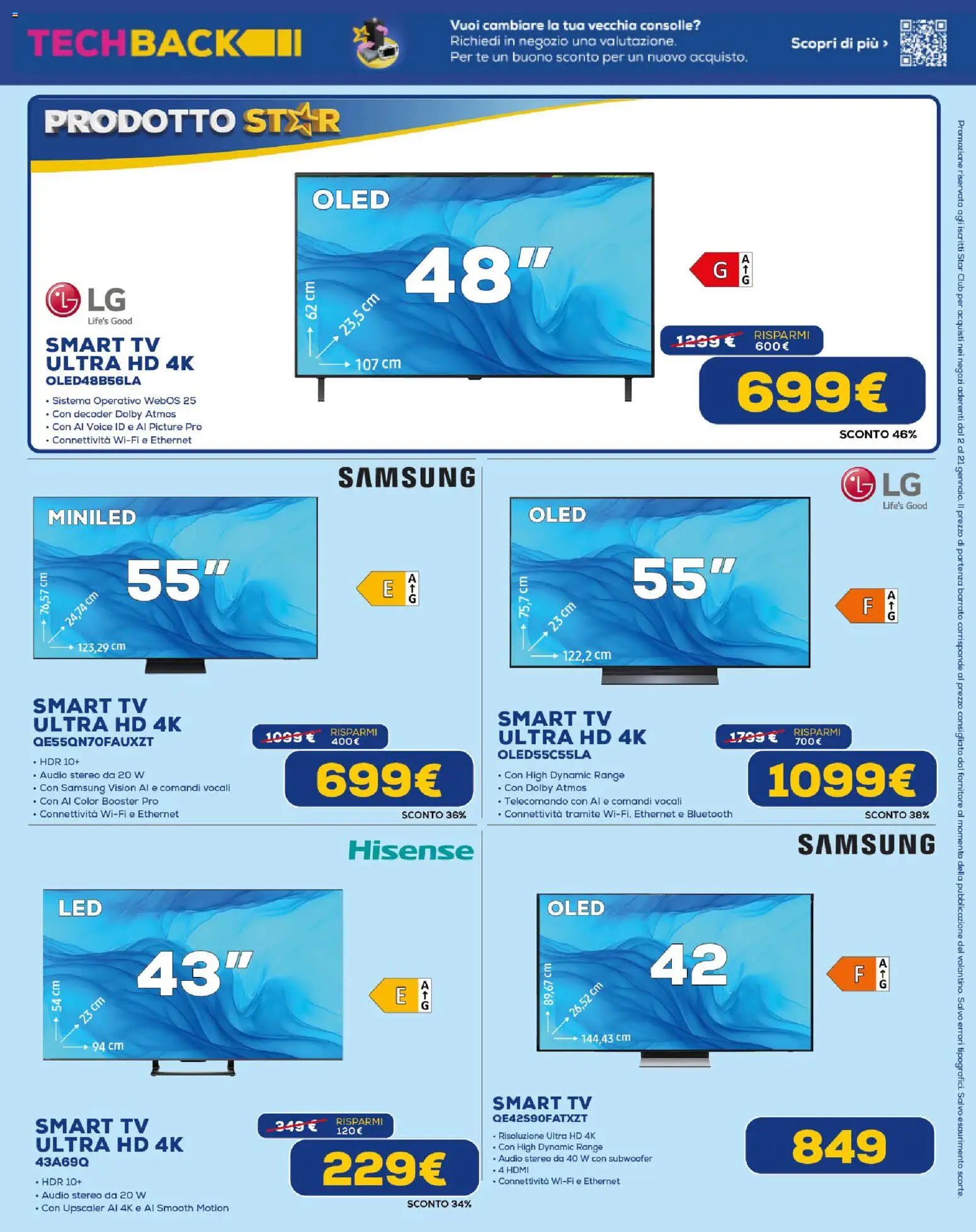 Volantino Euronics del 02.01.2026 | Pagina: 3 | Prodotti: smart TV, Decoder, TV, Audio