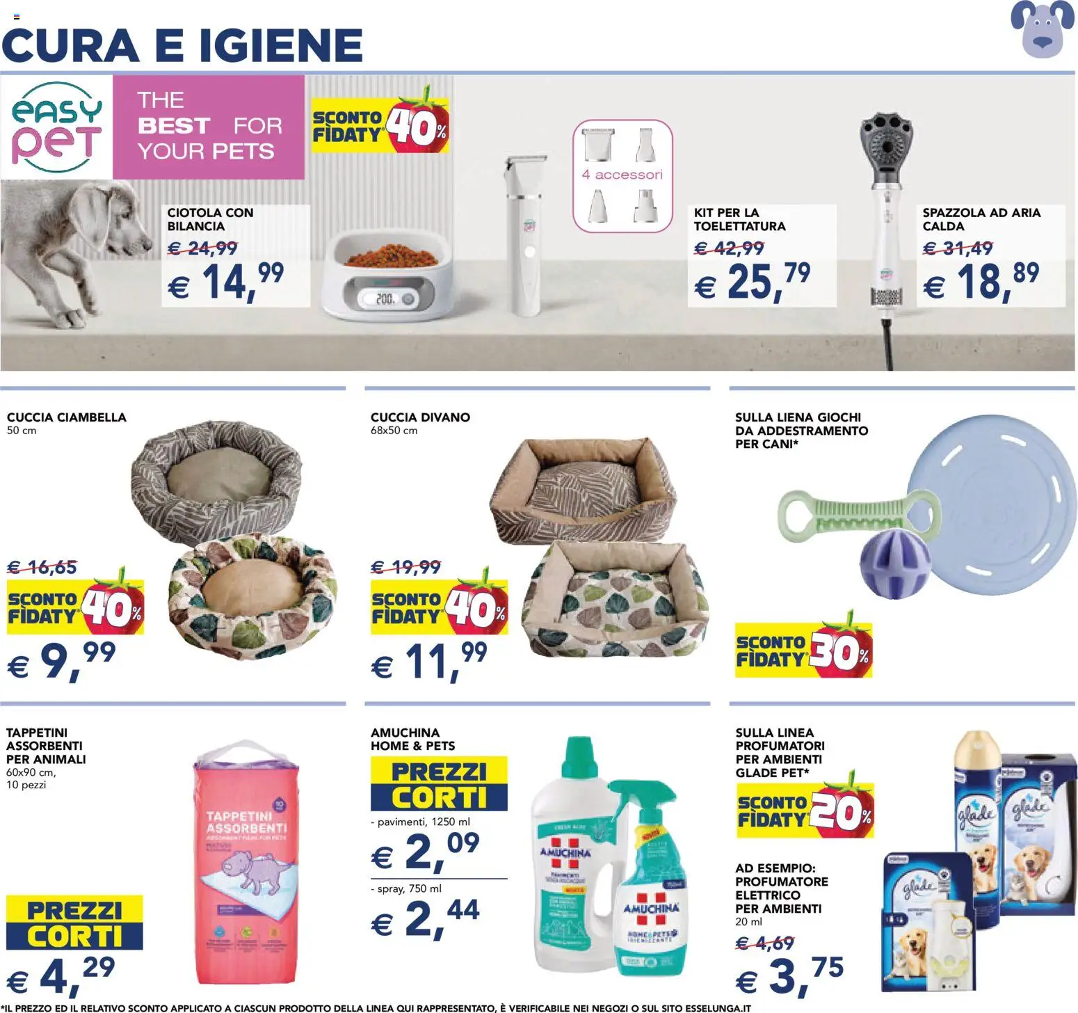 Volantino Esselunga S del 08.04.2026 | Pagina: 14 | Prodotti: Spazzola, Bilancia, Divano, Ciotola