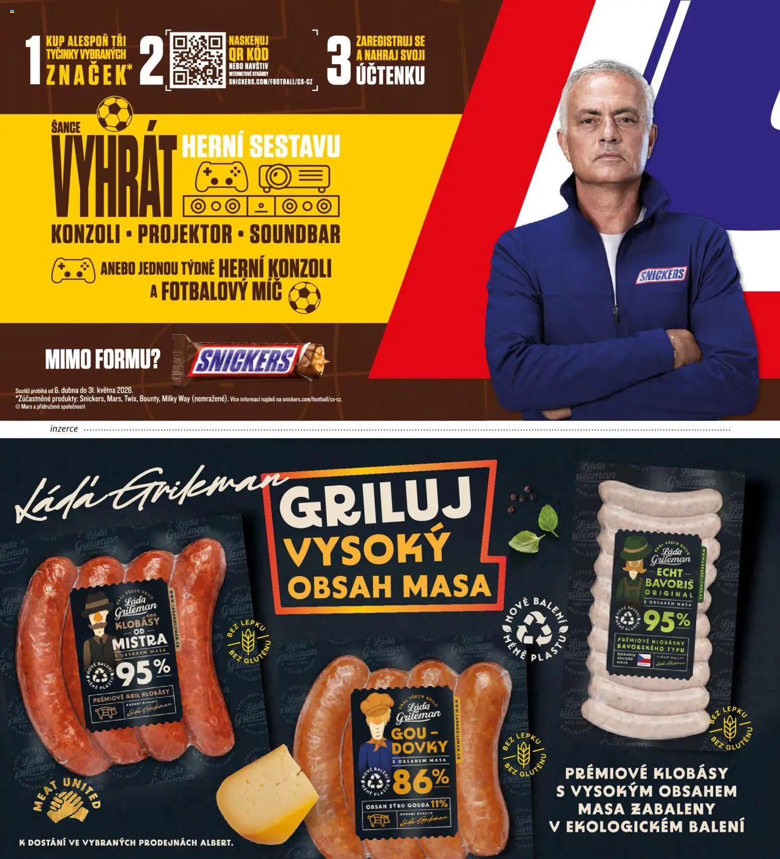 Albert magazín od 01.04.2026 | Strana: 56 | Produkty: Projektor, Gril, Fotbalový míč, Klobásky