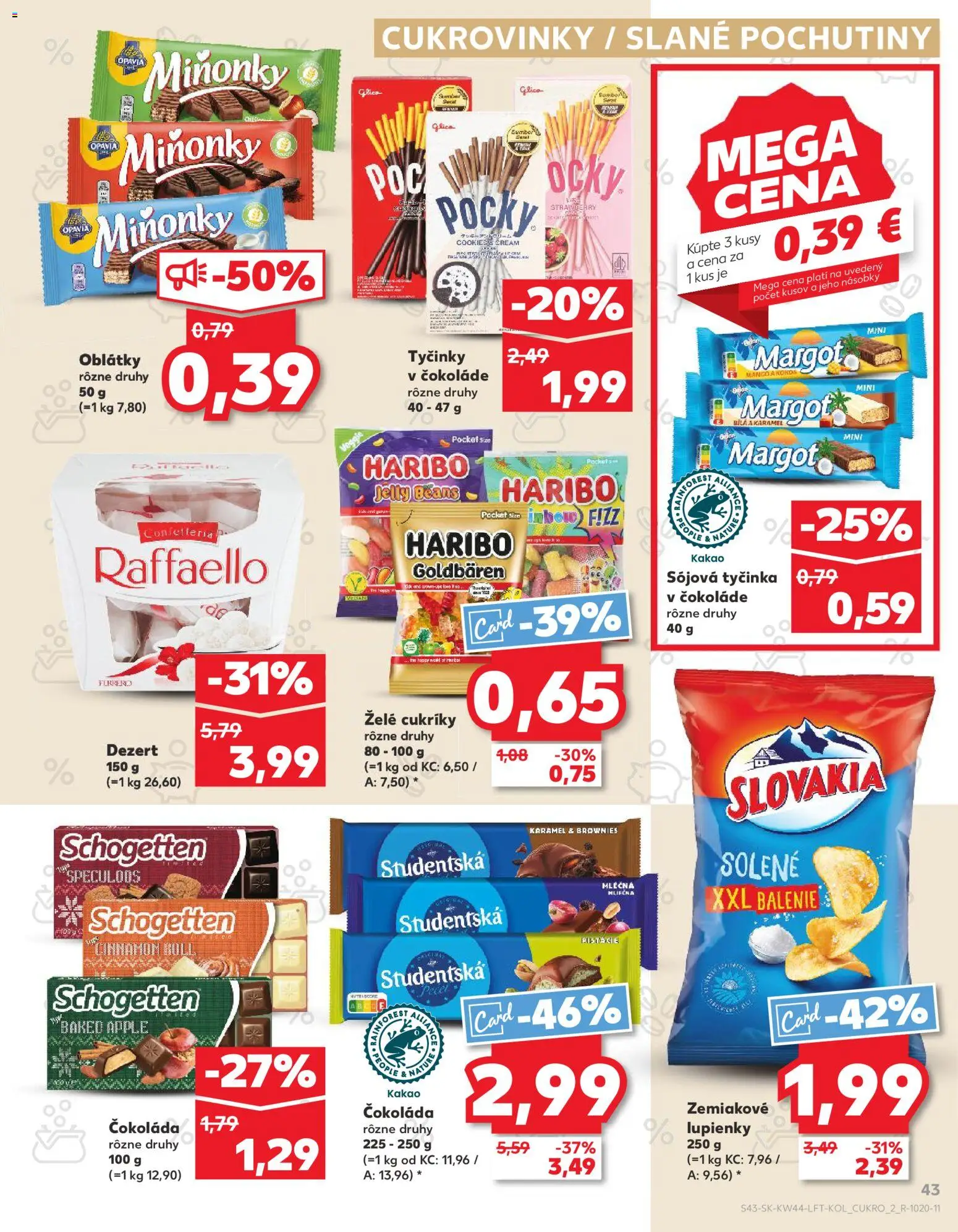 Nové Kaufland akcie – leták je platný od 30.10.2025 | Strana: 43 | Produkty: Apple, Čokoláda, Cukríky, Pistácie