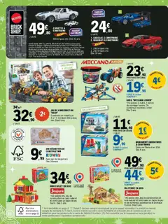 E.Leclerc - Prévisualisation de MA FERME EN BOIS, 145 pièces env. Jeu de construction en bois naturel et teinté avec un tapis de jeu et de nombreux accessoires et animaux fournis. Dès 5 ans. valide à partir de 14.10.2025 | Page: 82 | Produits: Sac, Briques, Tapis