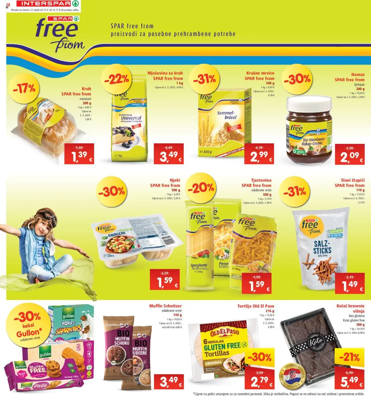 Interspar katalog | vrijedi od 10.09.2025 | Stranica: 12 | Proizvodi: Keksi, Njoki, Tjestenina, Namaz
