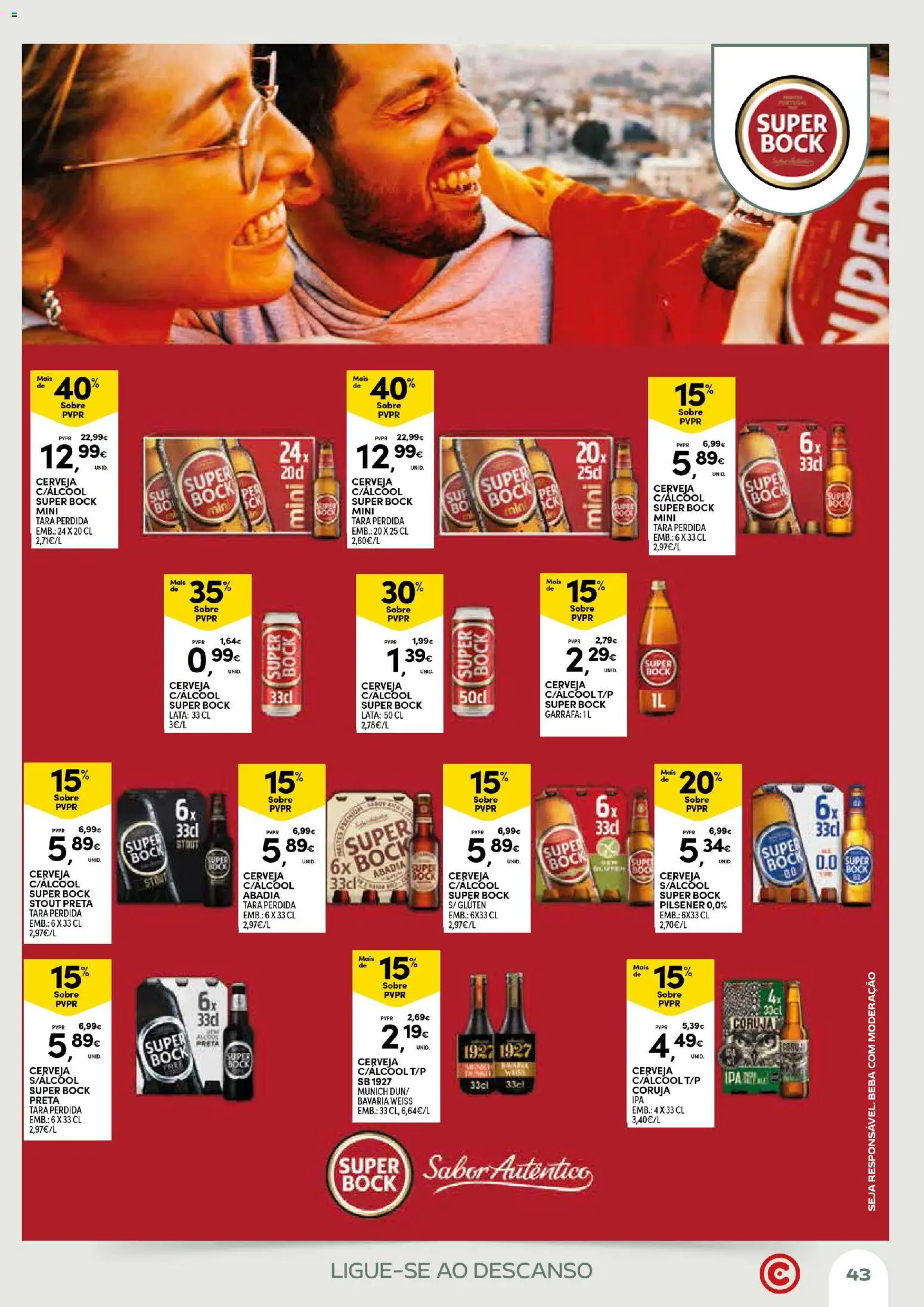 Continente Açores Momentos de pausa │ válido de 21.04.2026 | Página: 43 | Produtos: Super bock, Cerveja