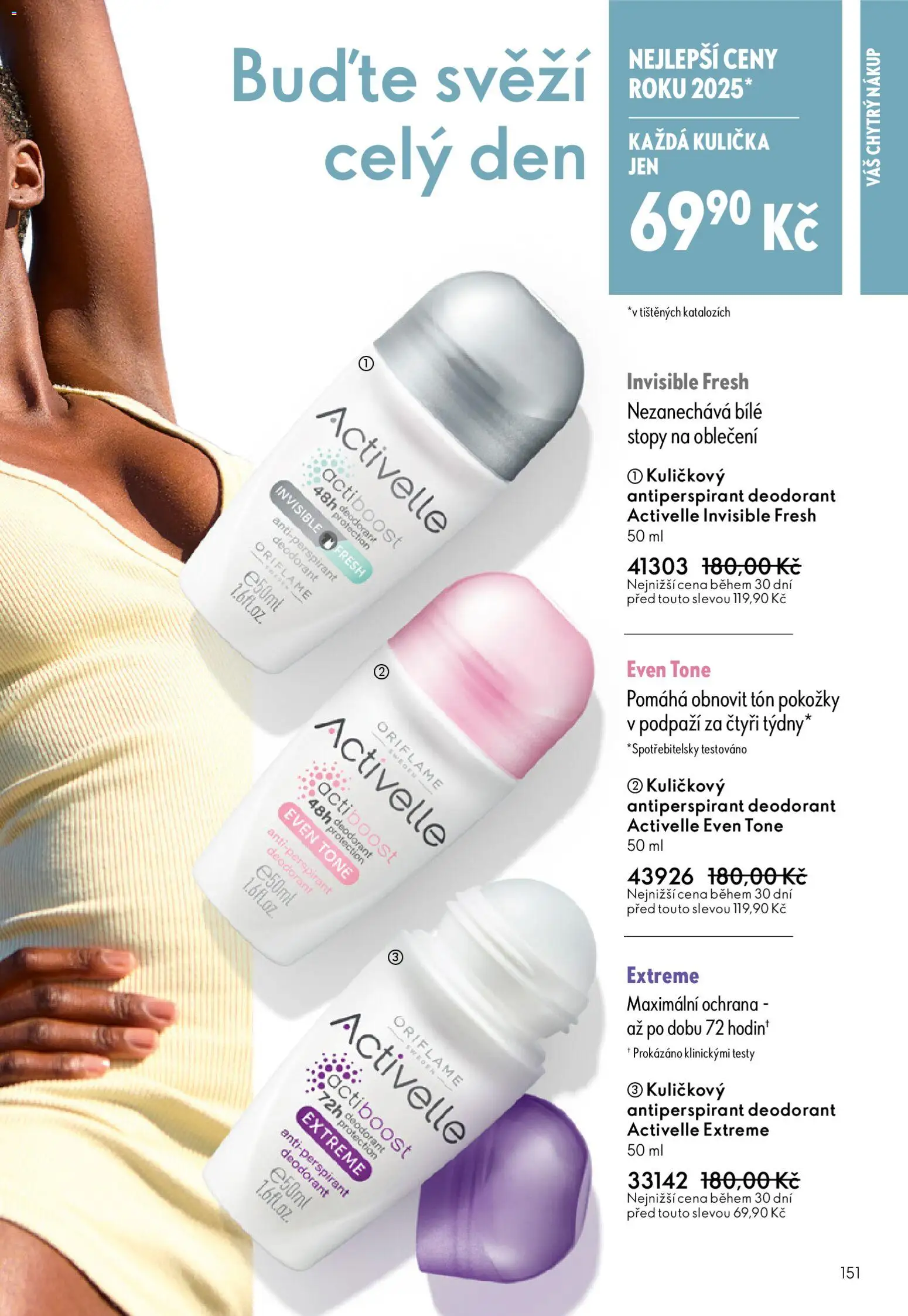 Oriflame katalog č.01/2026 od 30.12.2025 | Strana: 151 | Produkty: Deodorant, Antiperspirant, Oblečení