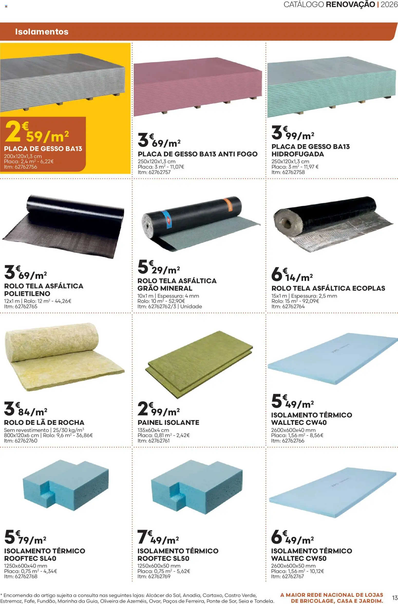 BricoMarché folheto │ válido de 22.01.2026 | Página: 13 | Produtos: Isolamento