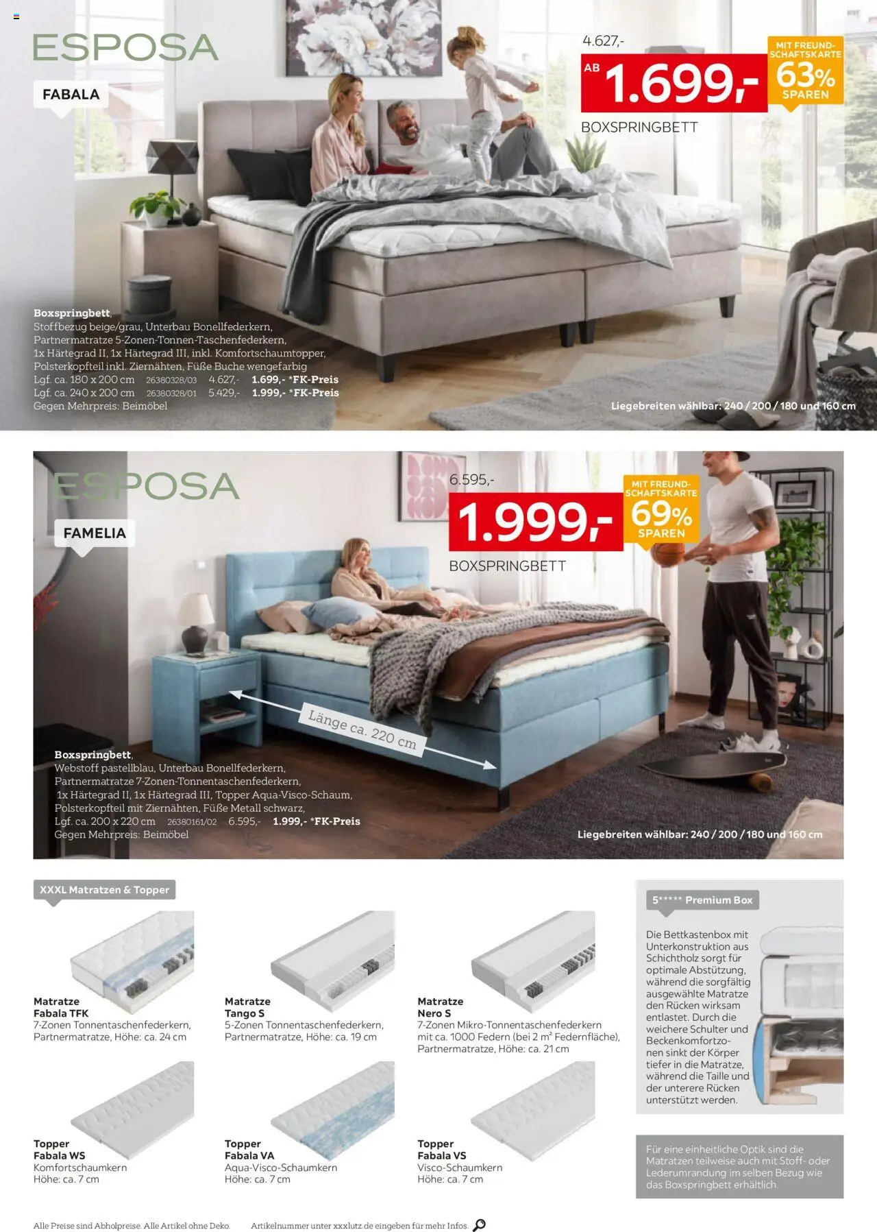 XXXL Lutz Schlafen Spezial - gültig ab dem 28.07.2025 | Seite: 10 | Produkte: Matratze, Boxspringbett, Topper, Box