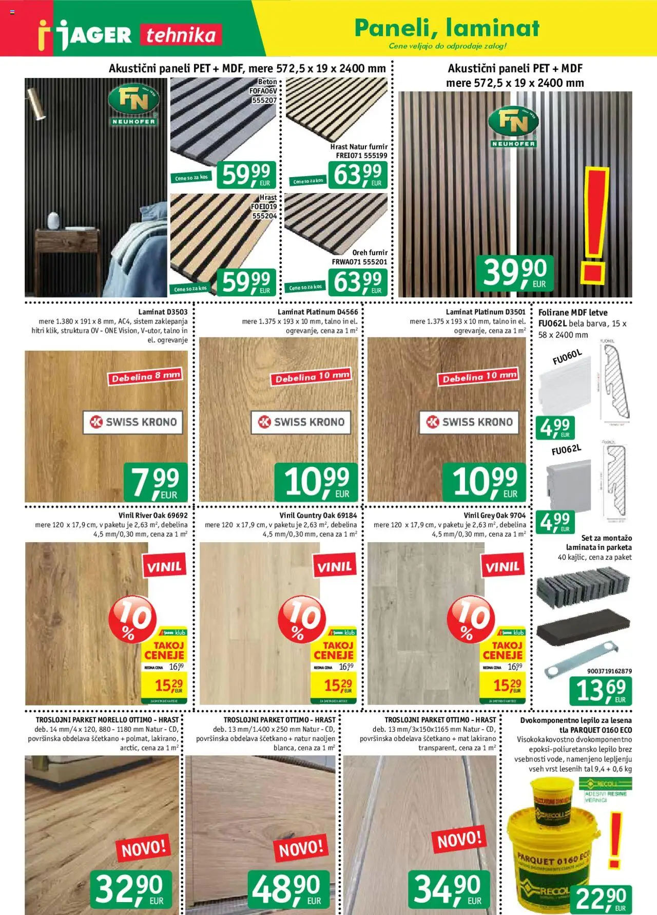 Jager katalog tehnika │ velja od 06.08.2025 | Stran: 1 | Izdelki: Furnir, Kos, Lepilo, Beton