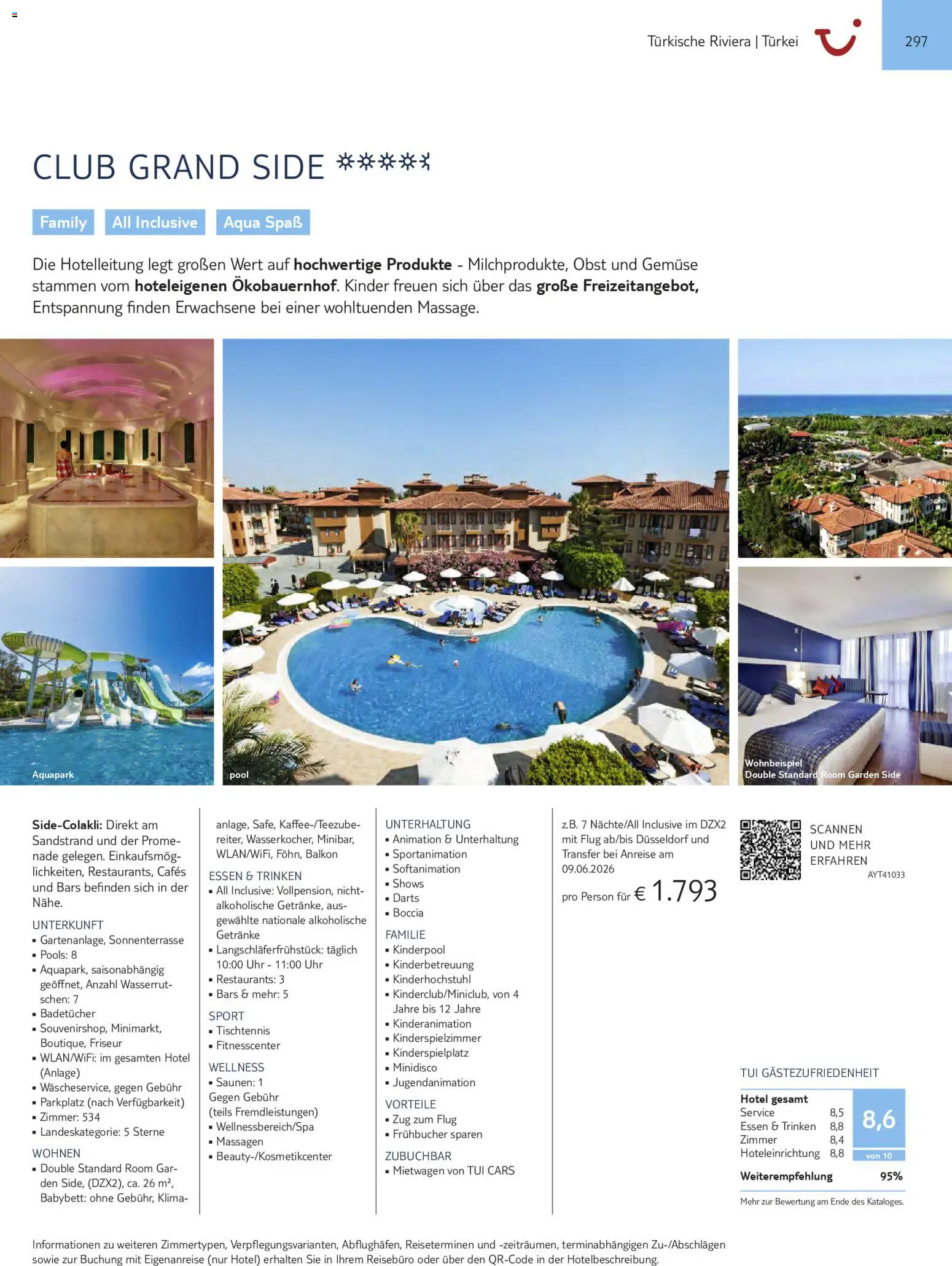 Aida  Südeuropa & Nordafrika 2026/27 – gültig ab 01.01.2026 | Seite: 297 | Produkte: Babybett, Gemüse, Obst, Uhr