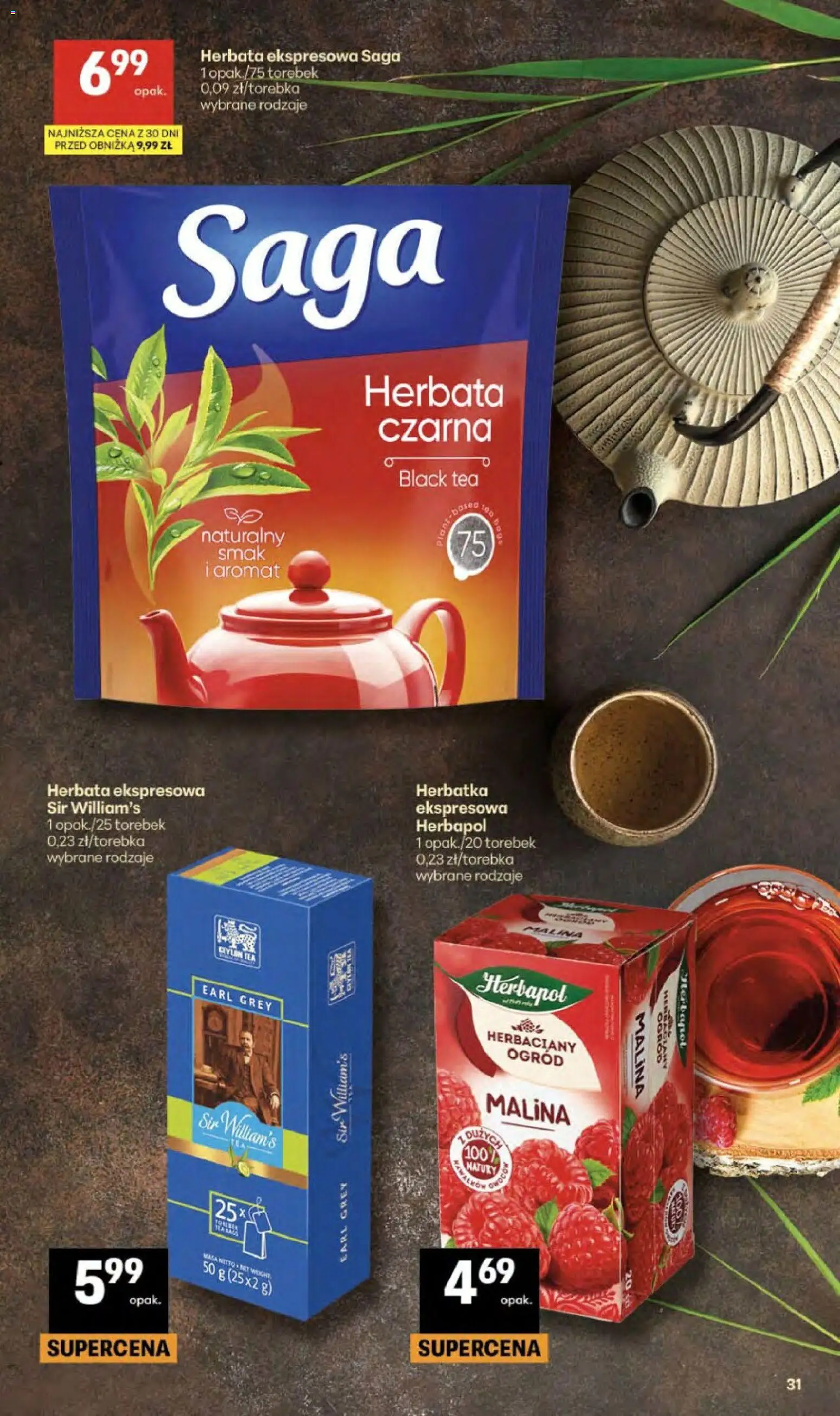 Delikatesy Centrum gazetka od 09.04.2026 | Strona: 31 | Produkty: Malina, Herbata