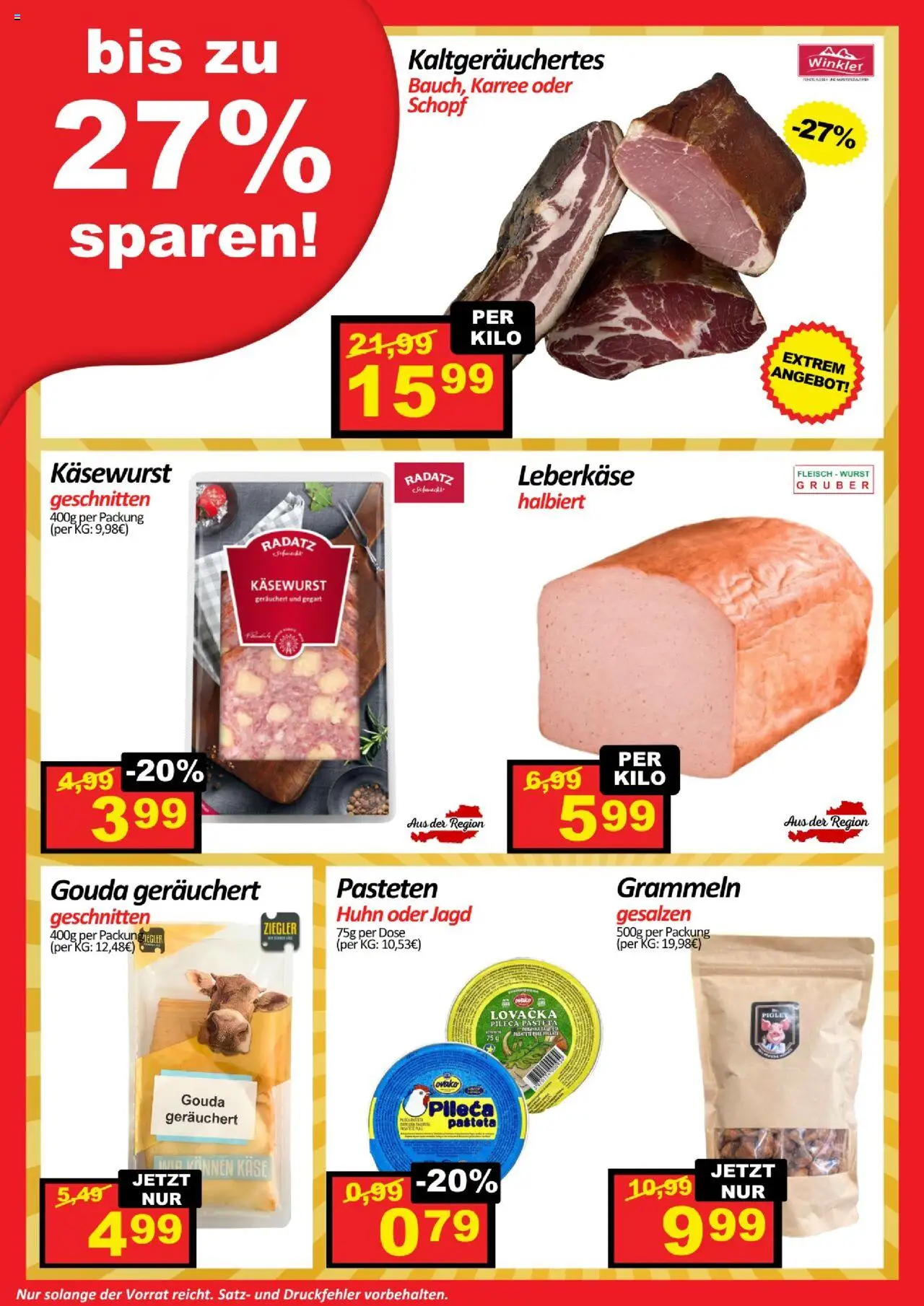 Wurstico Abholmarkt Flugblatt gültig ab 09.10.2025 | Seite: 5 | Produkte: Wurst, Käse
