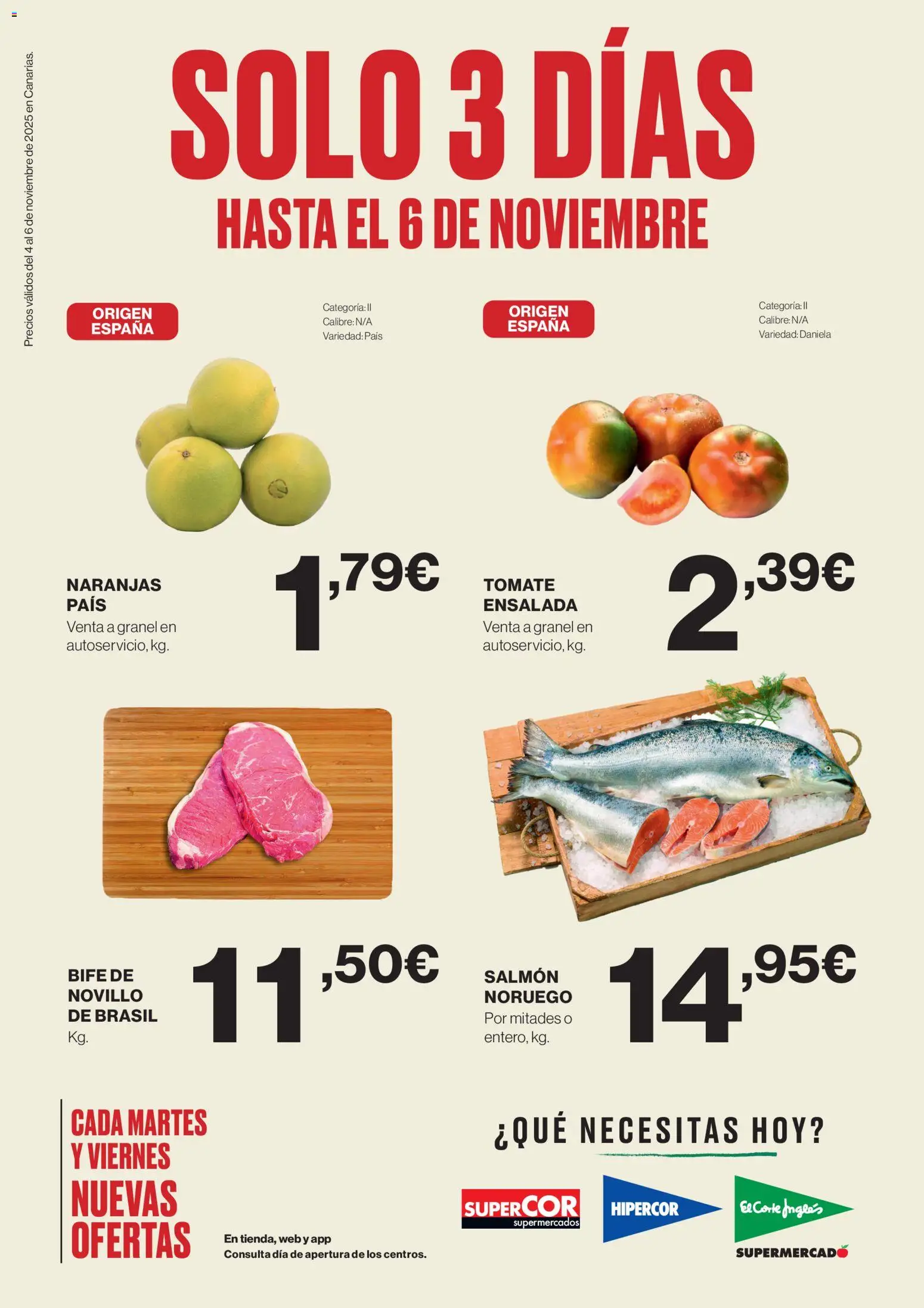Supercor Canarias │ válido desde el 04.11.2025 | Página: 1 | Productos: Naranjas, Ensalada
