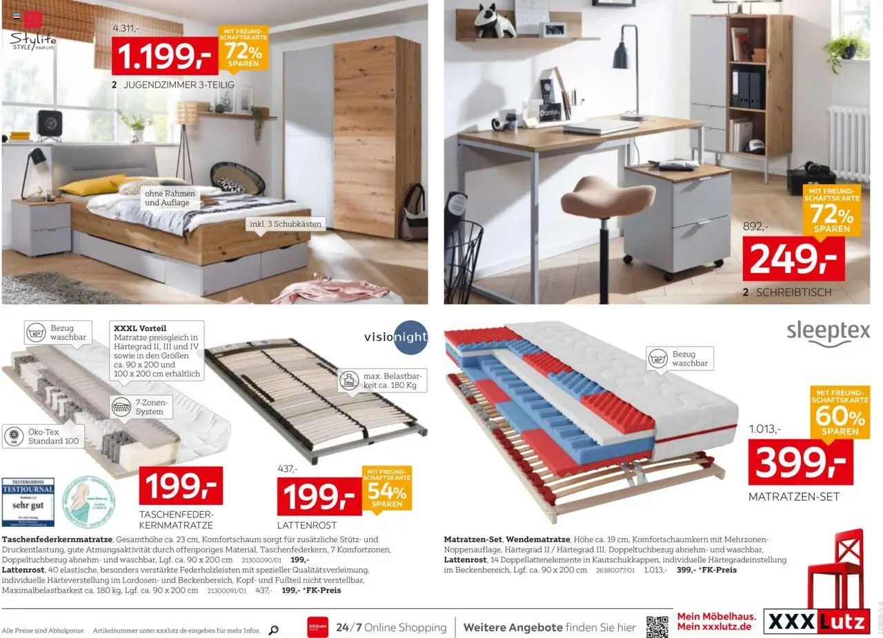 XXXL Lutz Nr. 1 beim Preis - gültig ab dem 18.08.2025 | Seite: 19 | Produkte: Matratze, Lattenrost