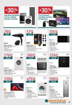 ERMITAŽAS leidinys galioja nuo 02.03.2026 | Puslapis: 29 | Prekių: Baterija, Šaldytuvas, Orkaitė, Viryklė