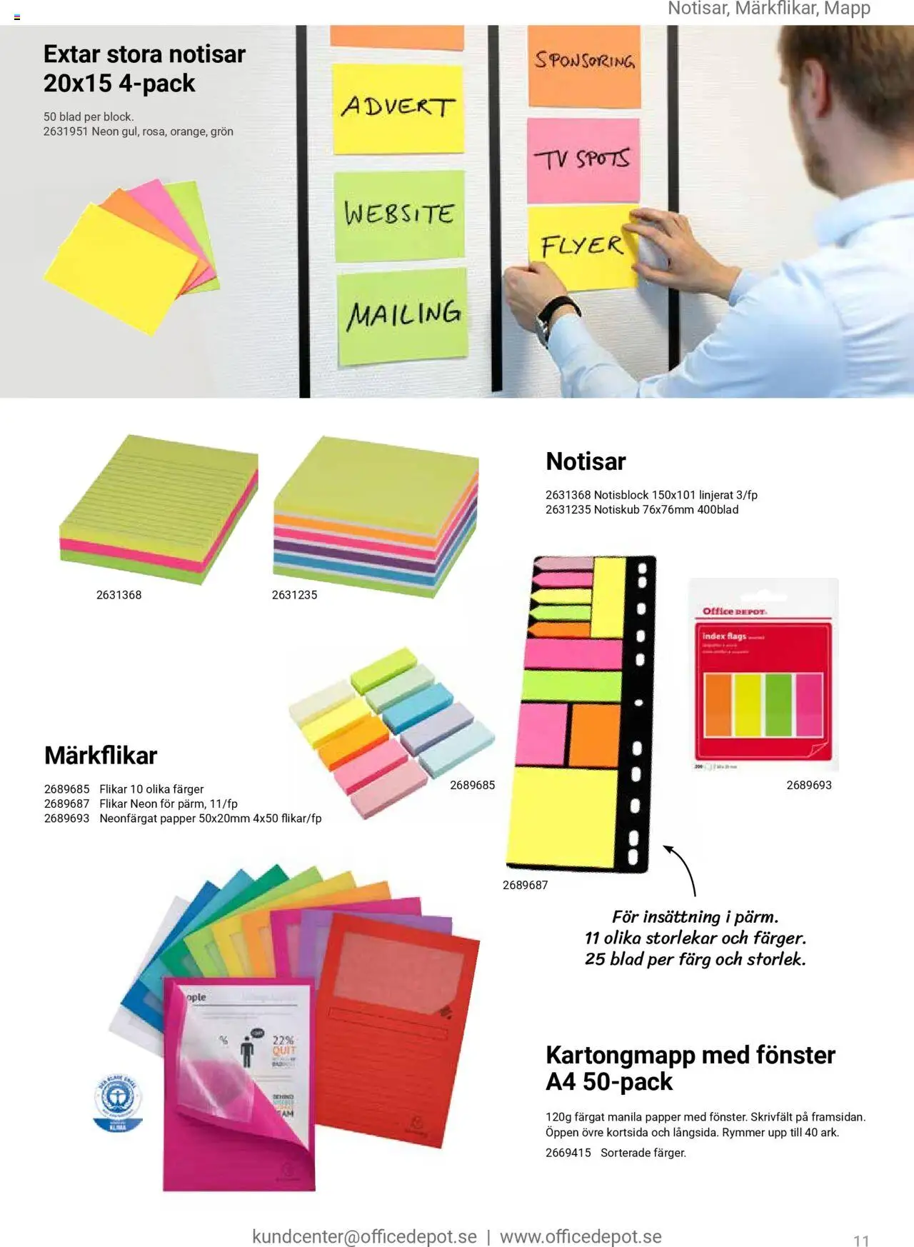 Office Depot reklamblad aktuell från 01.09.2025 | Sida: 11 | Produkter: Papper, Mapp, Tv