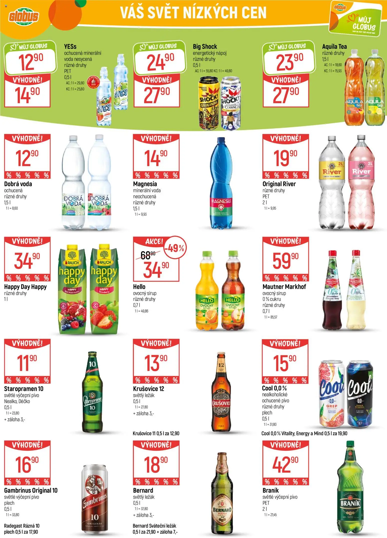 Globus leták - Karlovy Vary od 18.03.2026 | Strana: 30 | Produkty: Grep, Energetický nápoj, Radegast Rázna 10, Krušovice