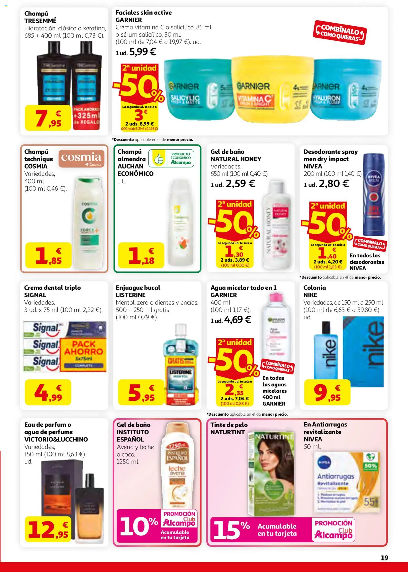 Alcampo  HG Catalán Activa´t a la Primavera │ válido desde el 12.03.2026 | Página: 19 | Productos: Tinte, Champú, Eau de parfum, Baño