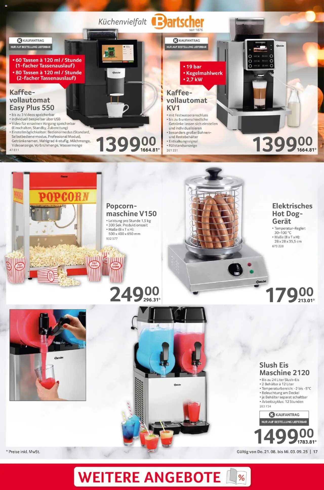 Selgros Gastronomie - gültig ab dem 21.08.2025 | Seite: 17 | Produkte: USB, Kaffee, Eis, Video