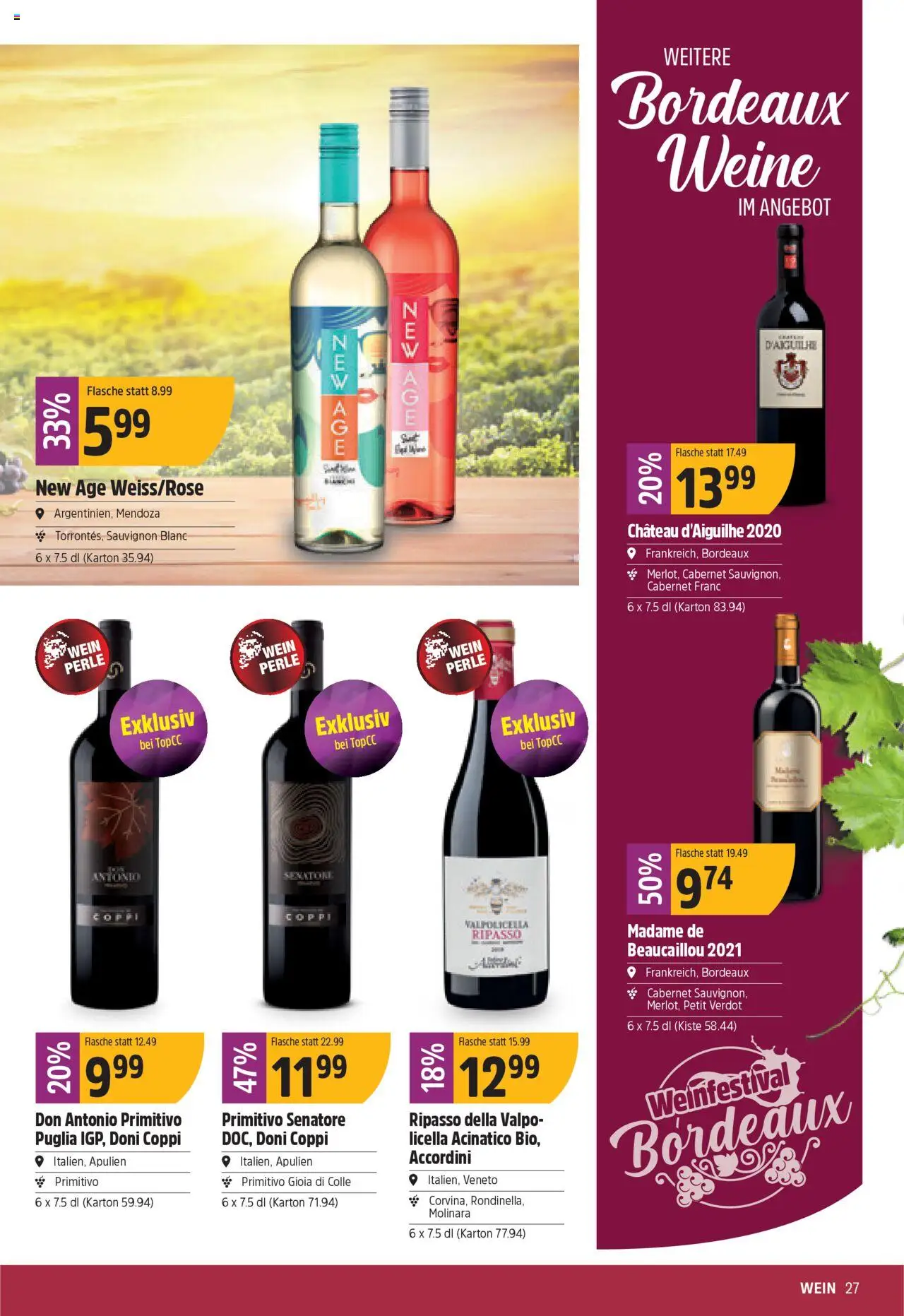 TopCC Aktionen ab 11.08.2025 | Seite: 27 | Produkte: Wein