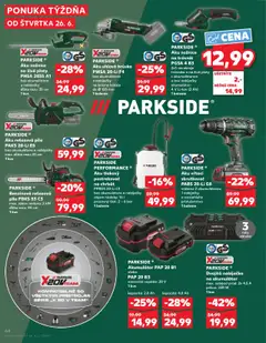 Kaufland Topolcany - Krusovce │ platný od 26.06.2025 | Strana: 64 | Produkty: Aku reťazová píla, Reťazová píla, Skrutkovač, Píla
